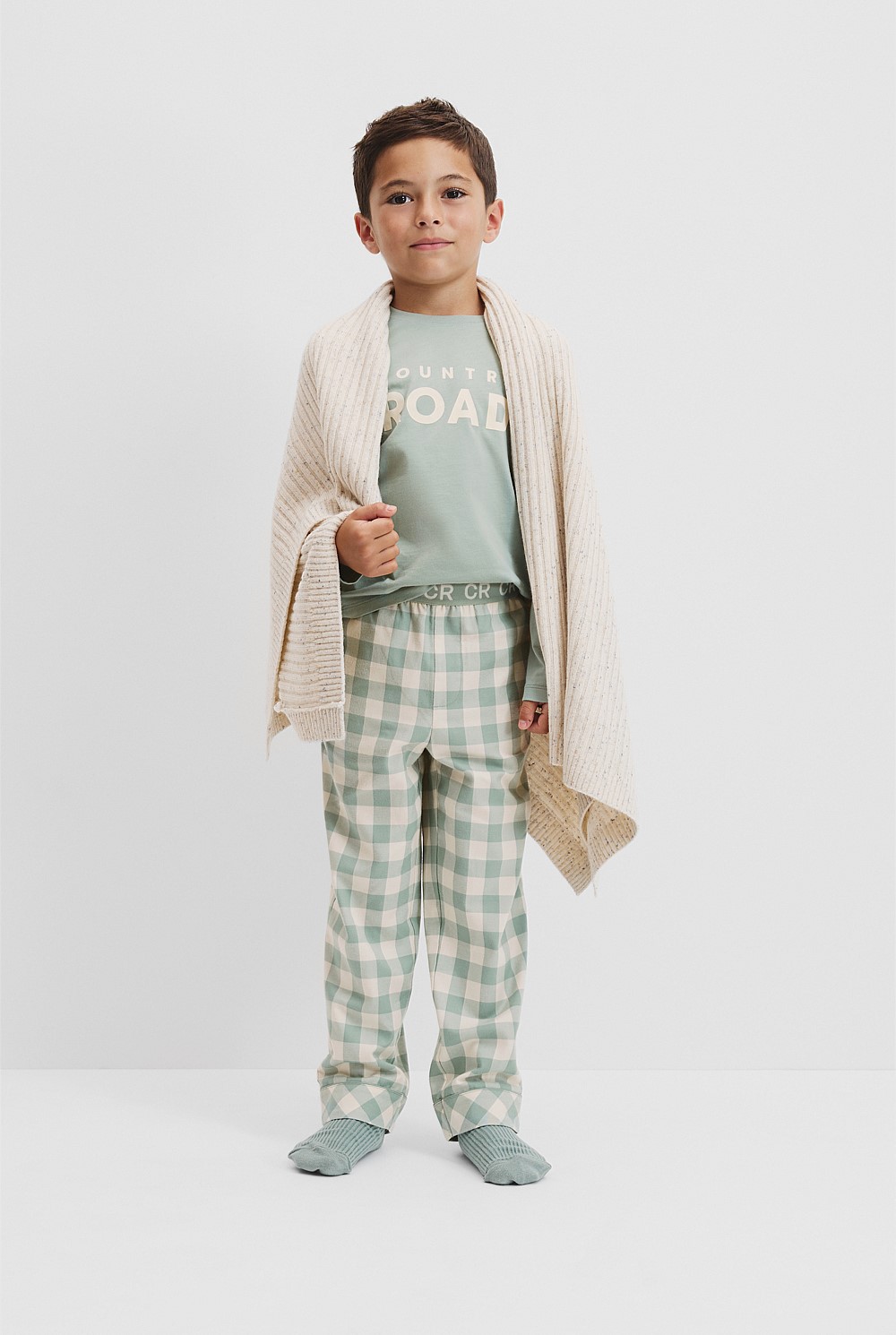 Australian Cotton Check Logo Pyjama