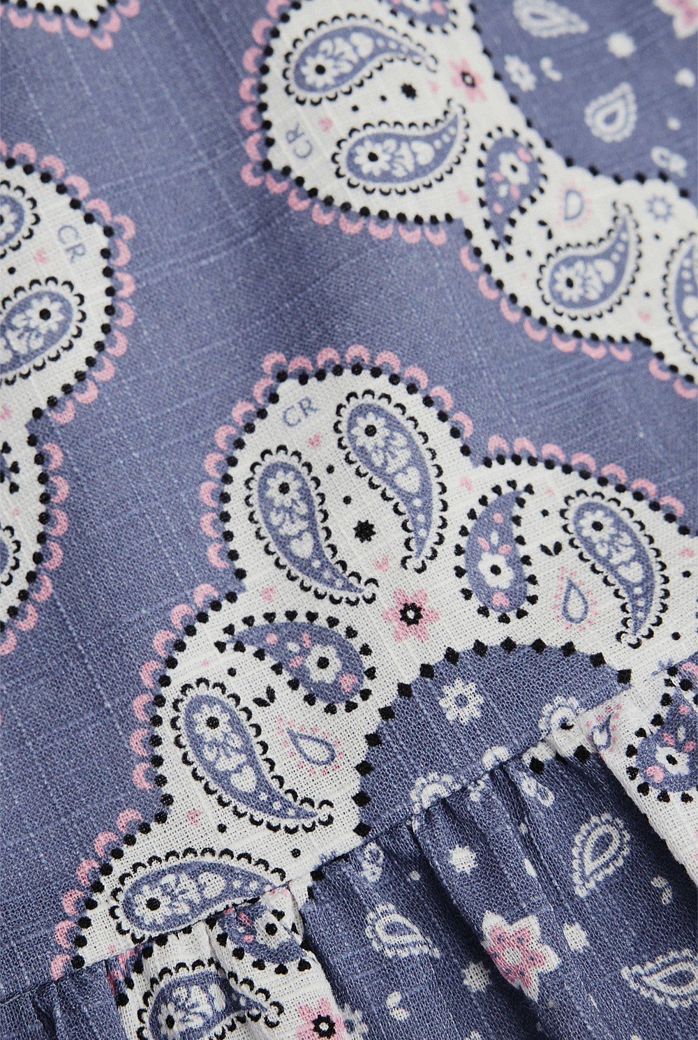 Organically Grown Cotton Paisley Frill Dress