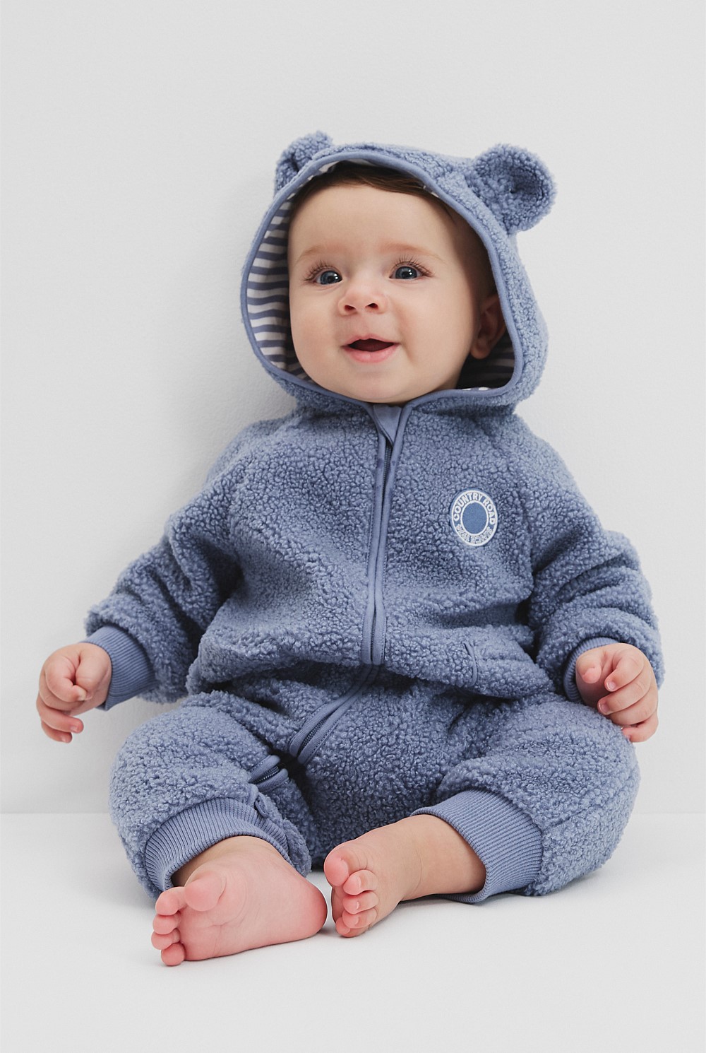 Recycled Polyester Sherpa Hooded Jumpsuit