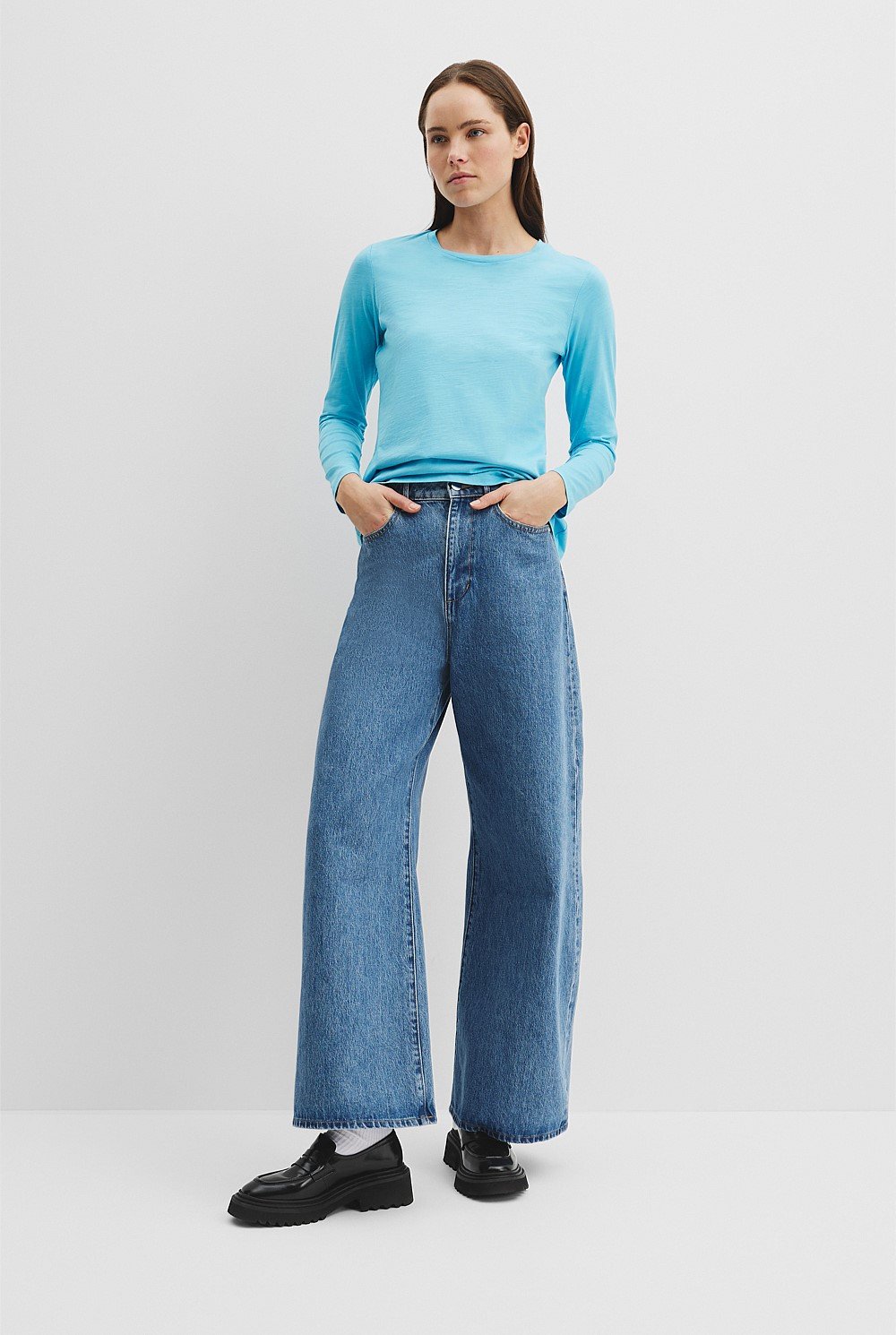 Australian Good Earth Cotton Textured Slub T-Shirt