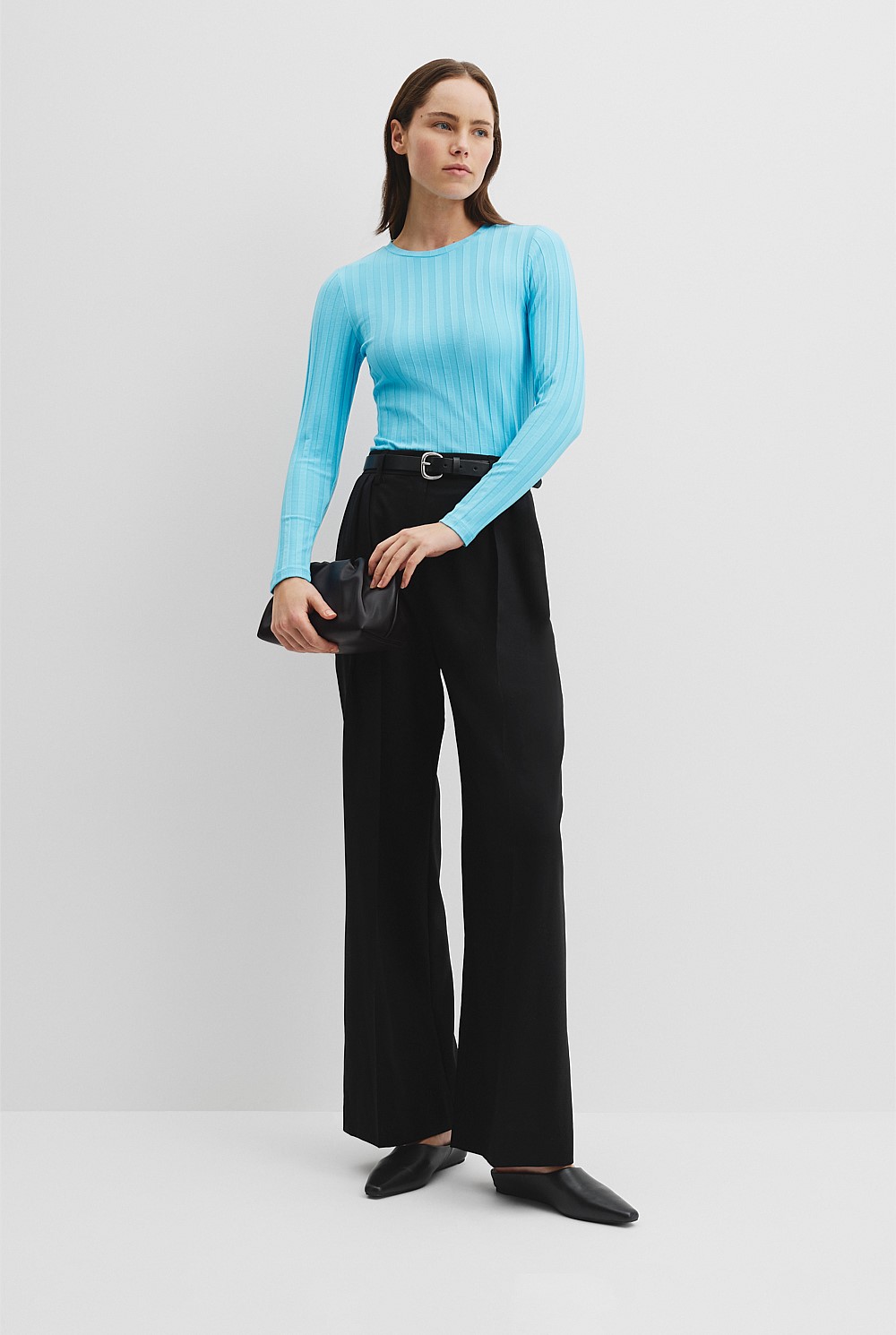 Wide Rib Long Sleeve T-Shirt