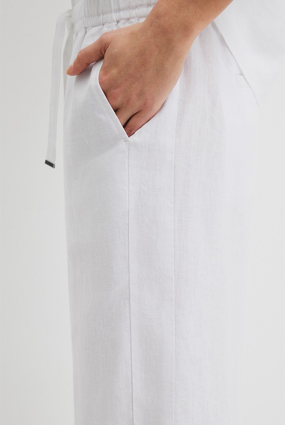 Tie Detail Linen Pant