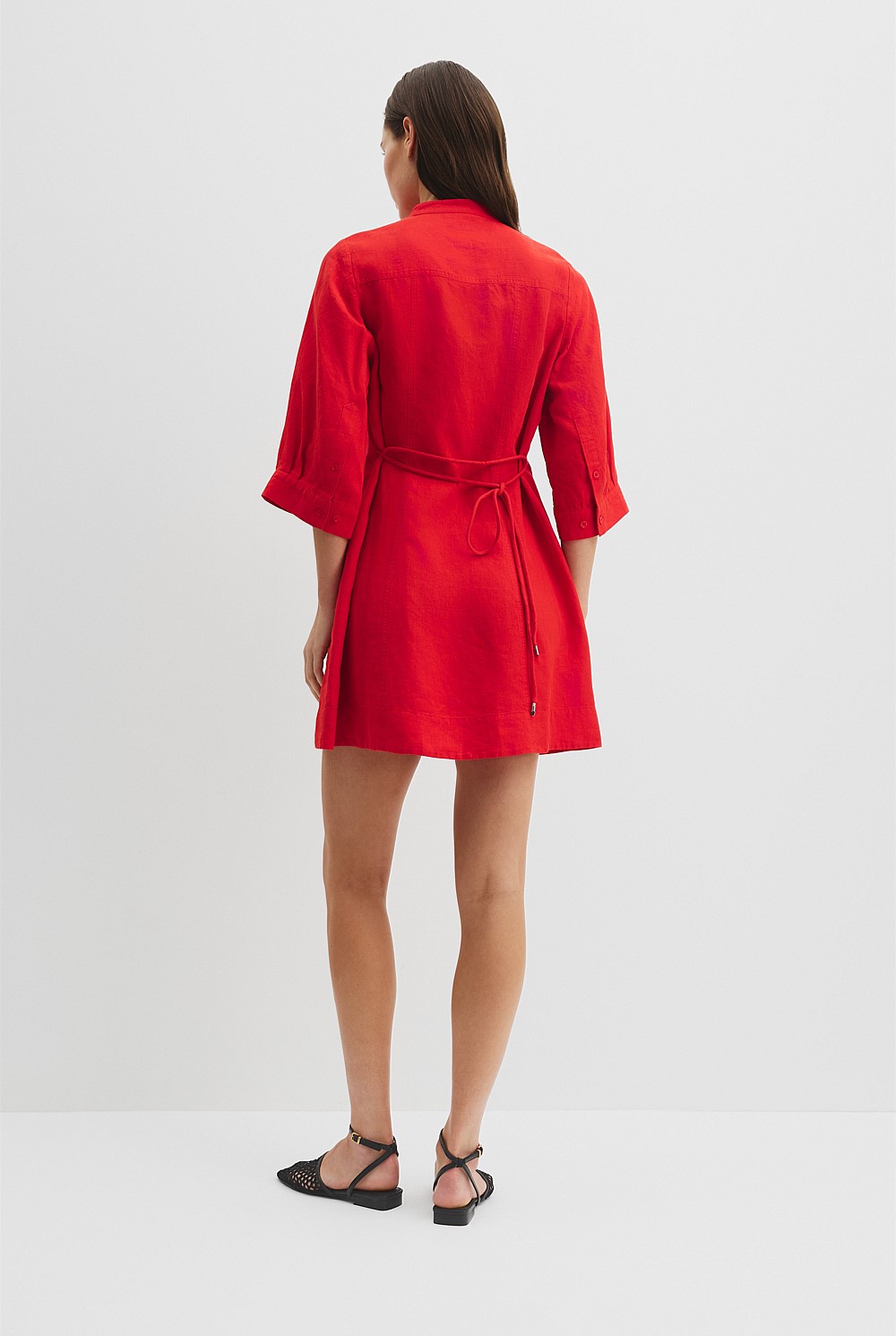 Organically Grown Linen Shirt Mini Dress