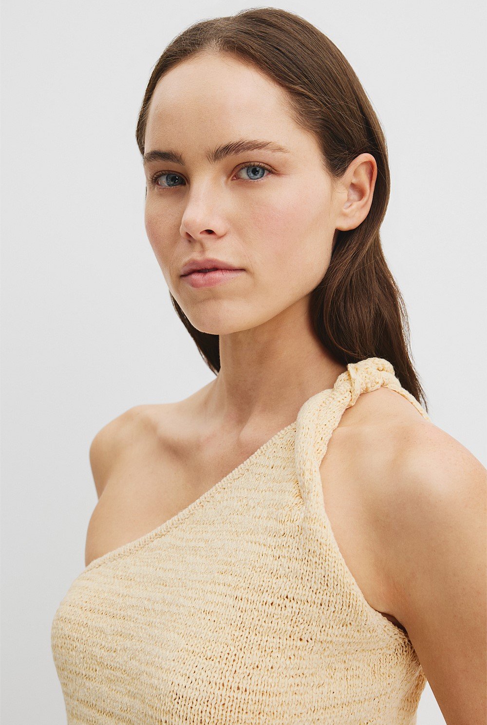 Asymmetrical Twist Knit Tank