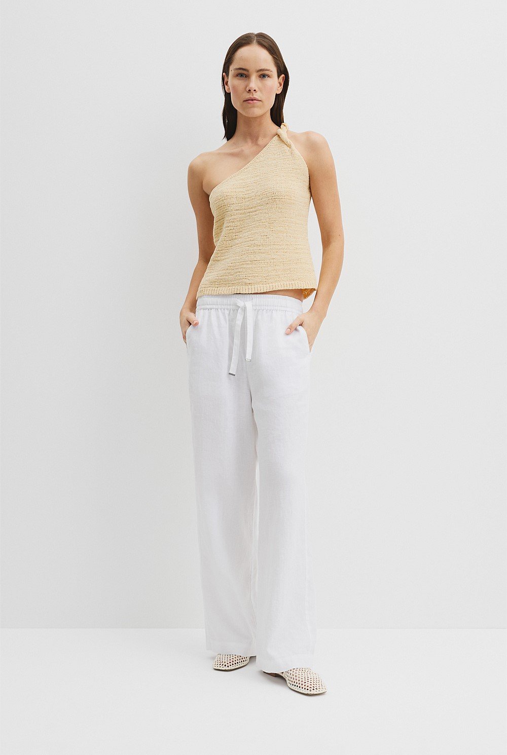 Asymmetrical Twist Knit Tank