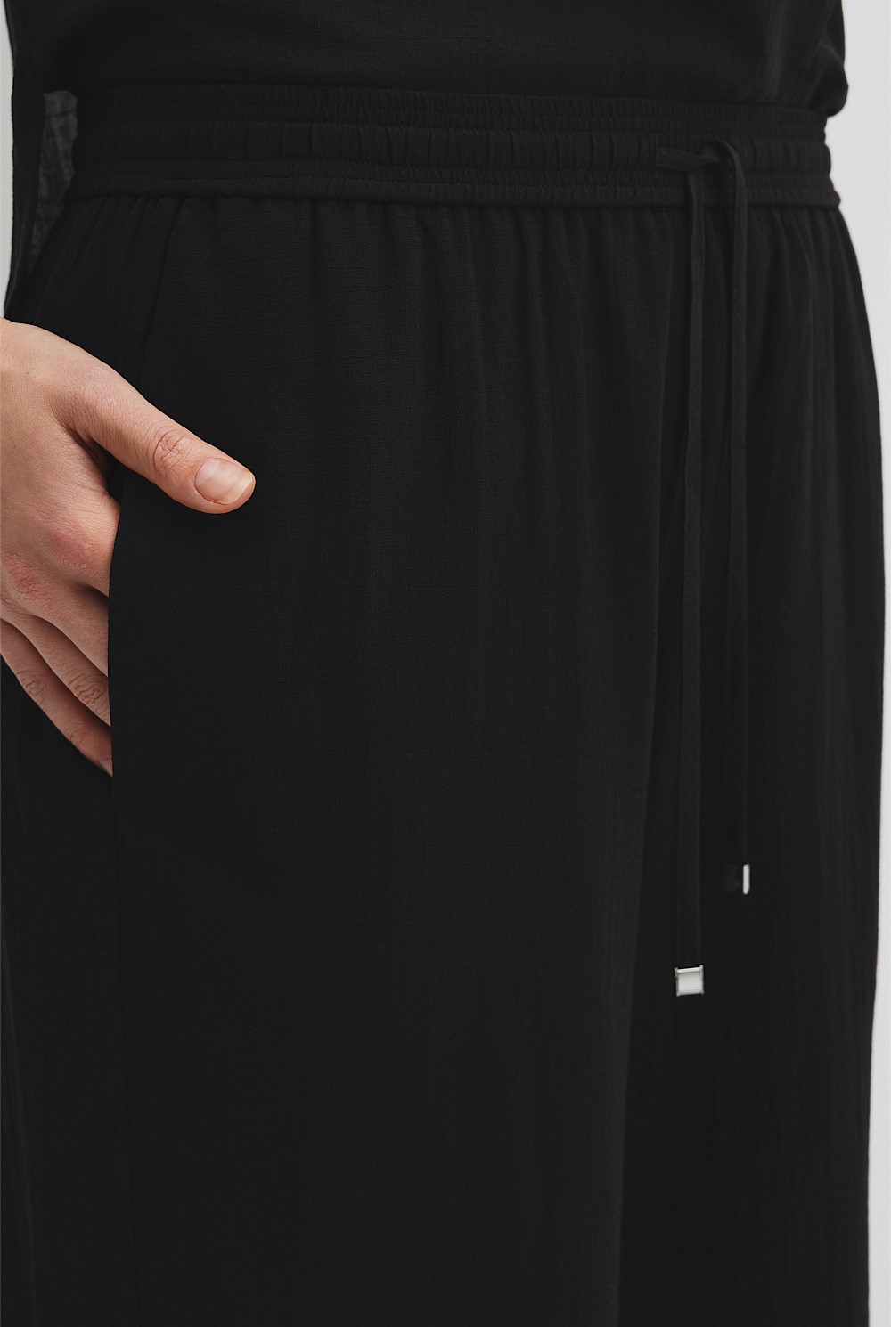 Textured Cotton Pant