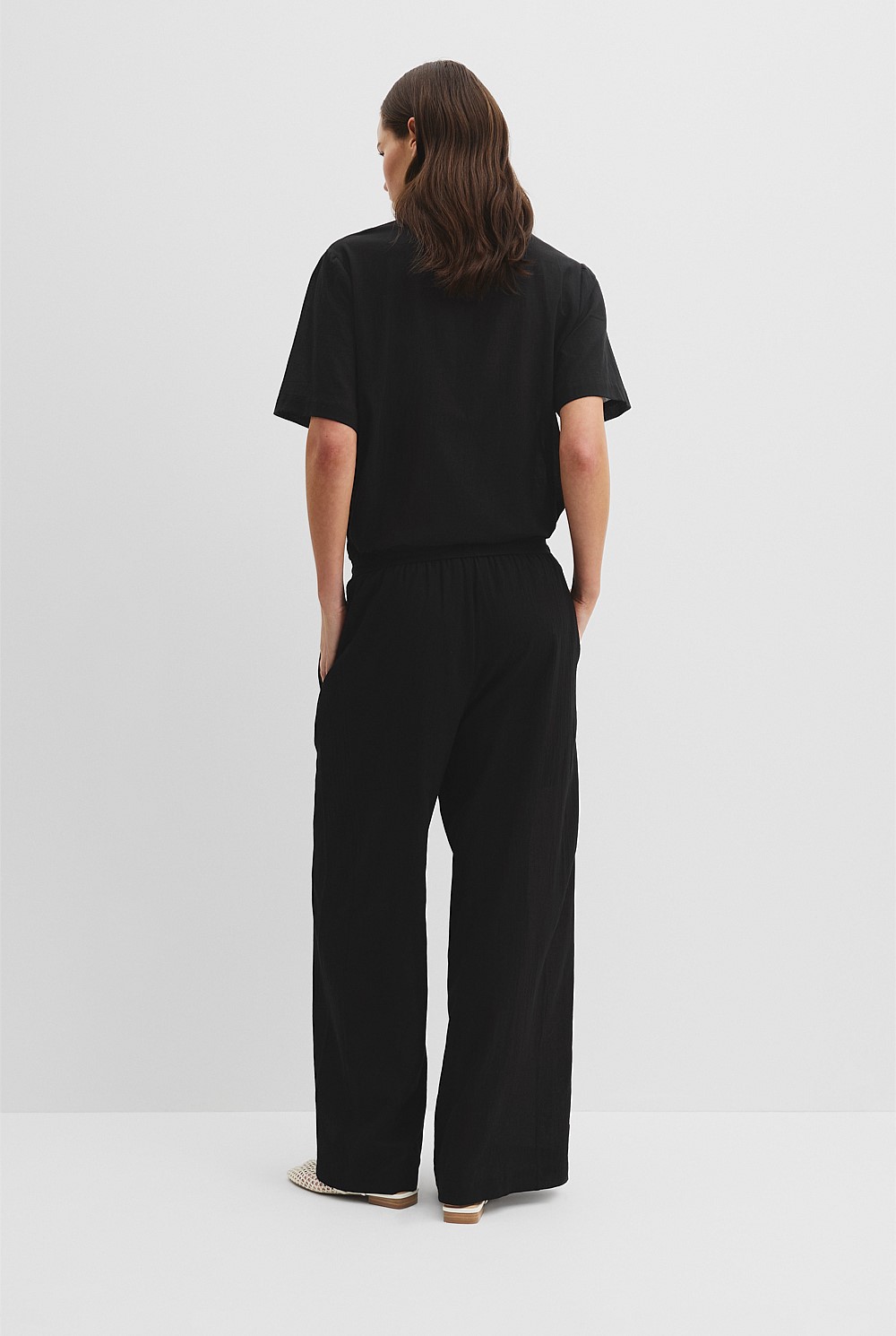 Textured Cotton Pant