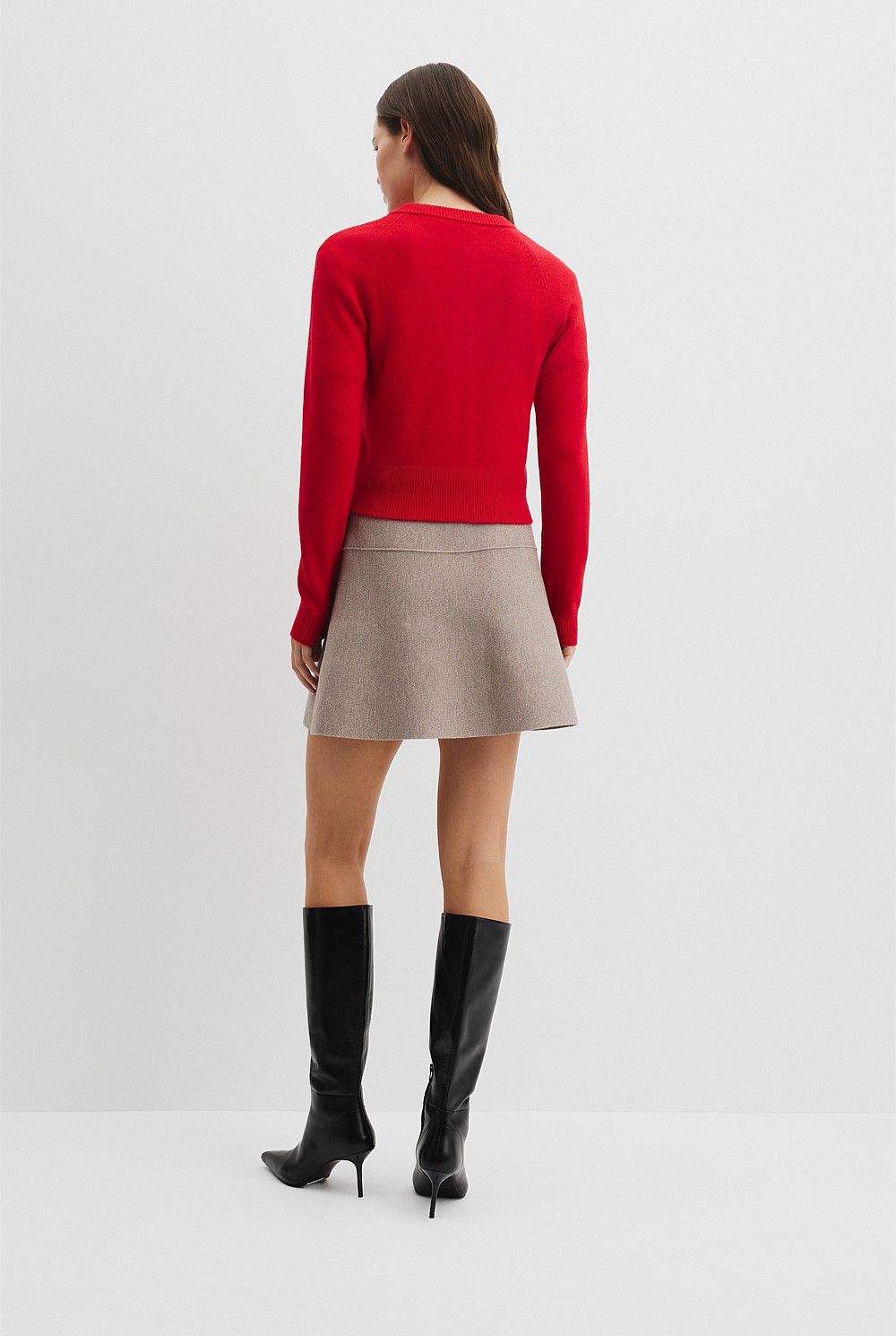Organically Grown Cotton Cashmere Crew Neck Cardigan