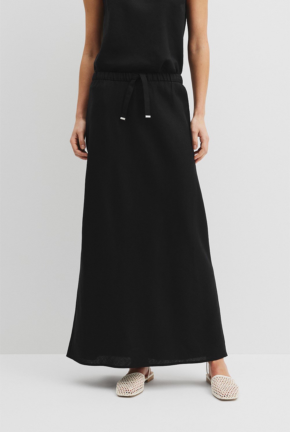 Organically Grown Linen Column Skirt