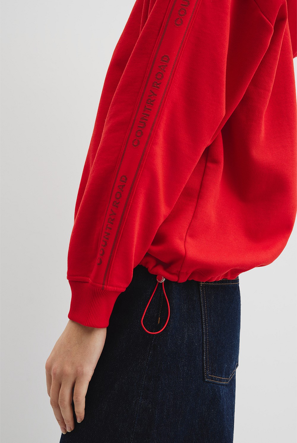 Australian Good Earth Cotton Drawcord Hooded Sweat
