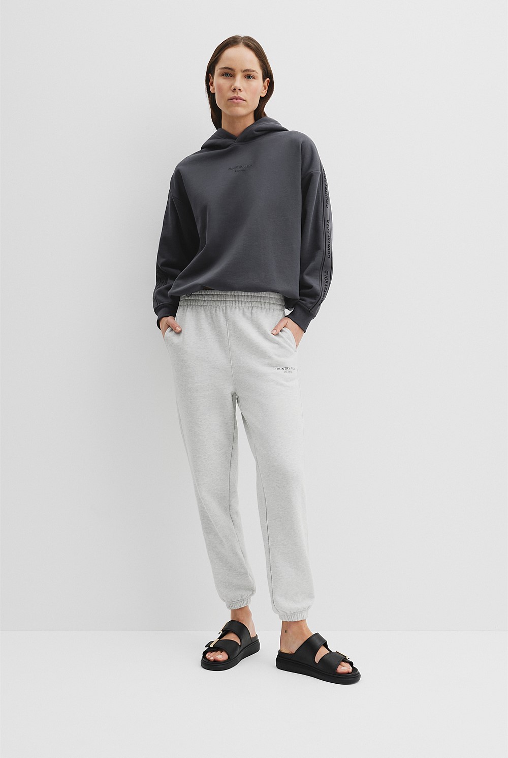 Australian Good Earth Cotton Drawcord Hooded Sweat