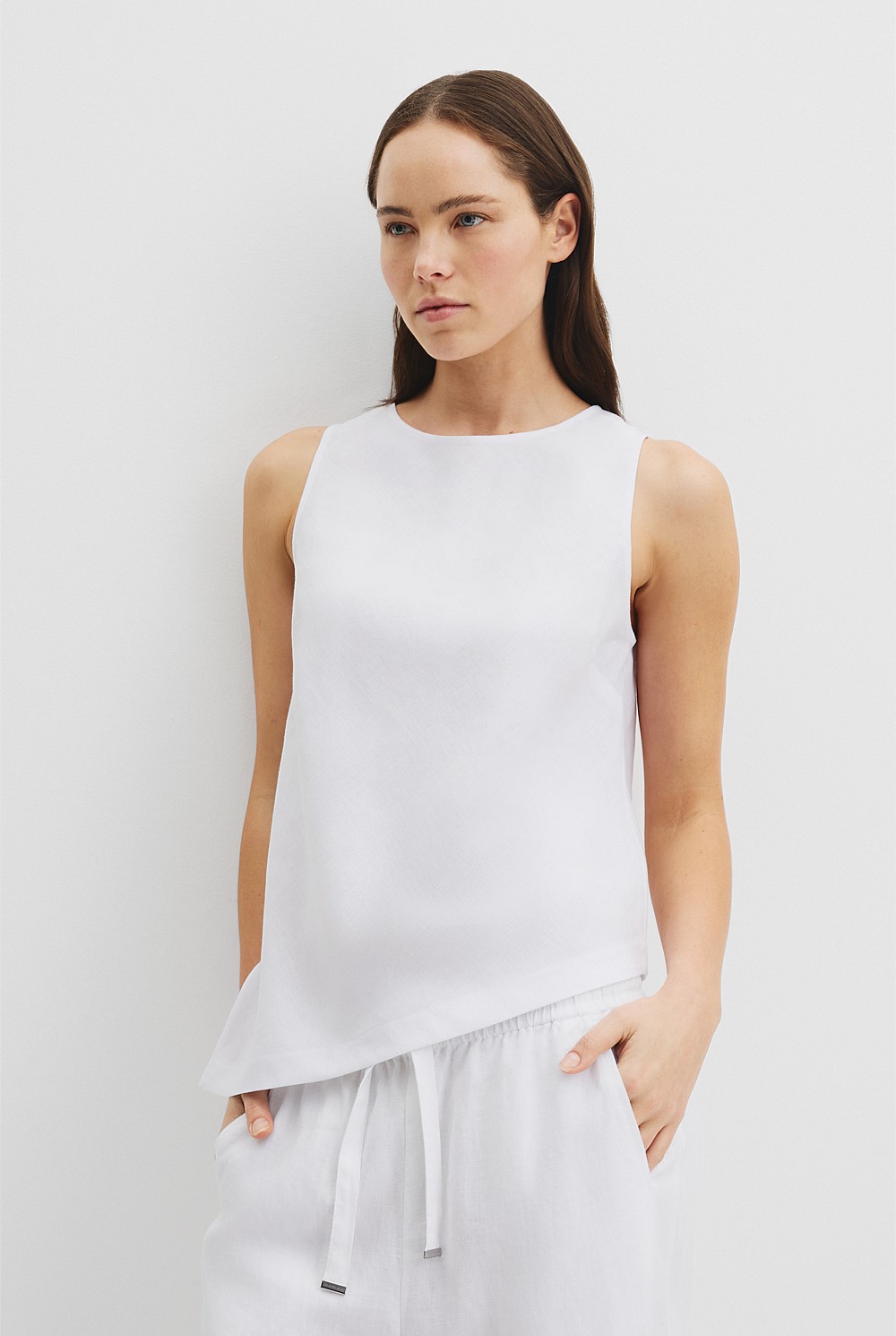 Orgqnically Grown Linen Bias Tank