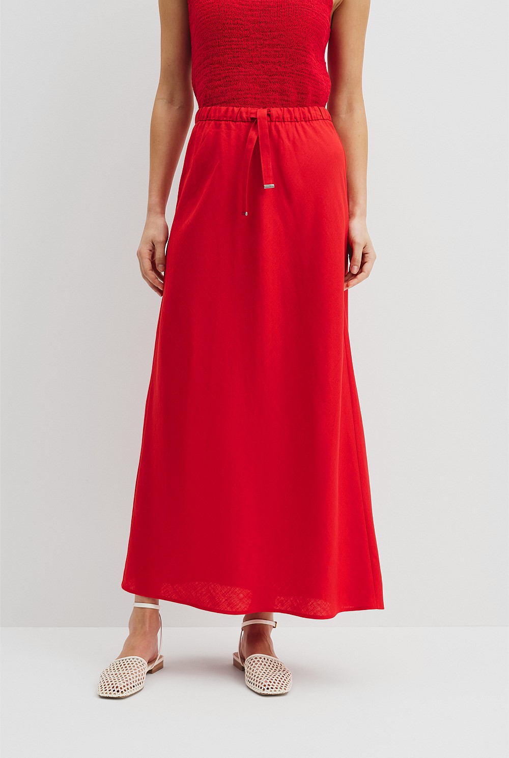 Organically Grown Linen Column Skirt