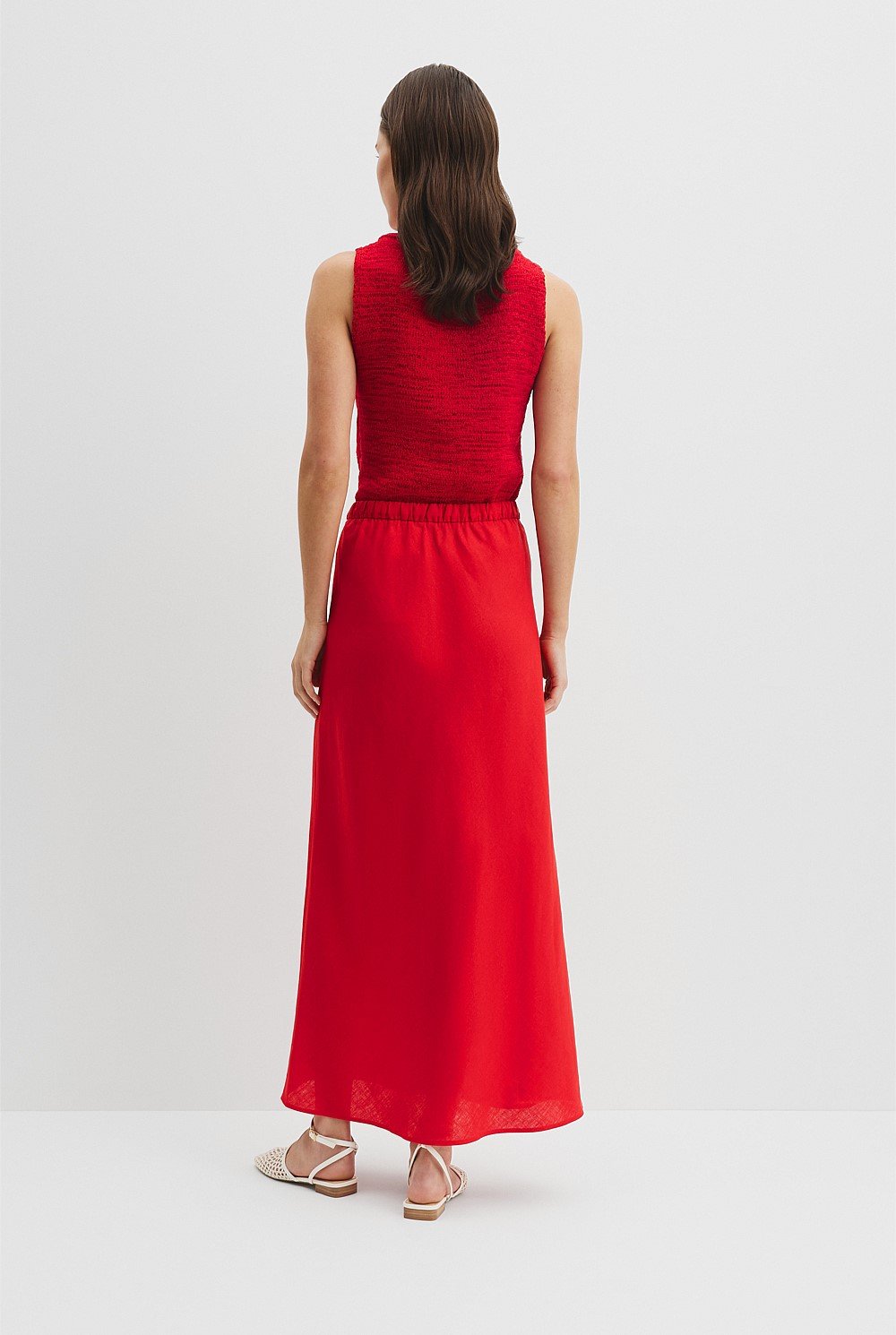 Organically Grown Linen Column Skirt