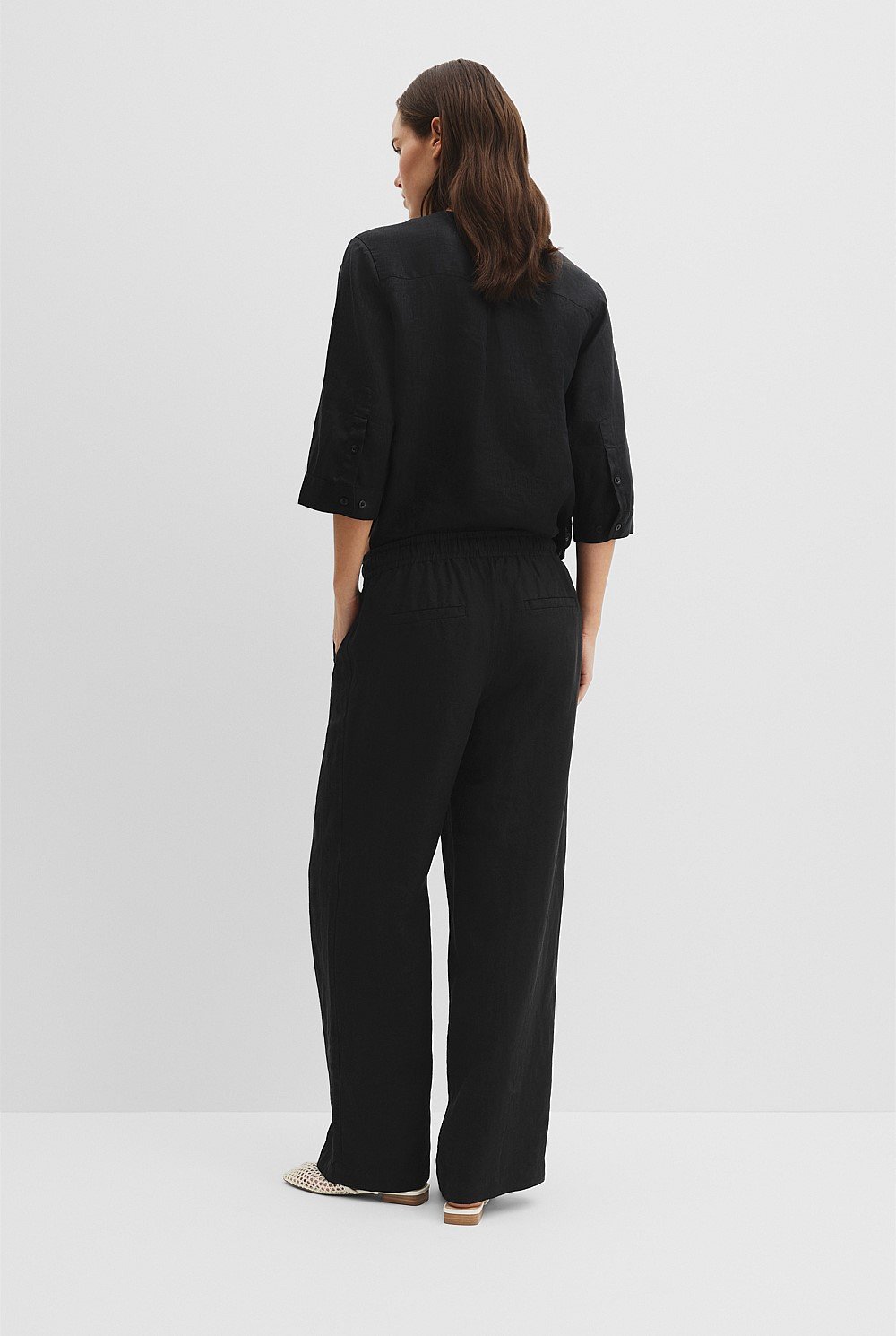 Tie Detail Linen Pant