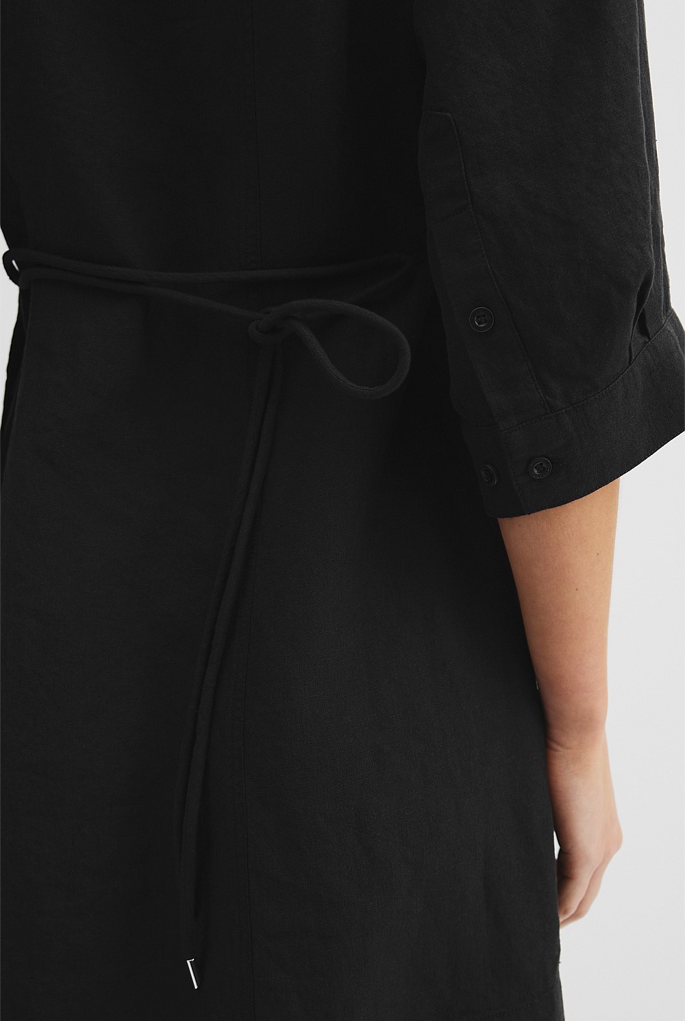 Organically Grown Linen Shirt Mini Dress