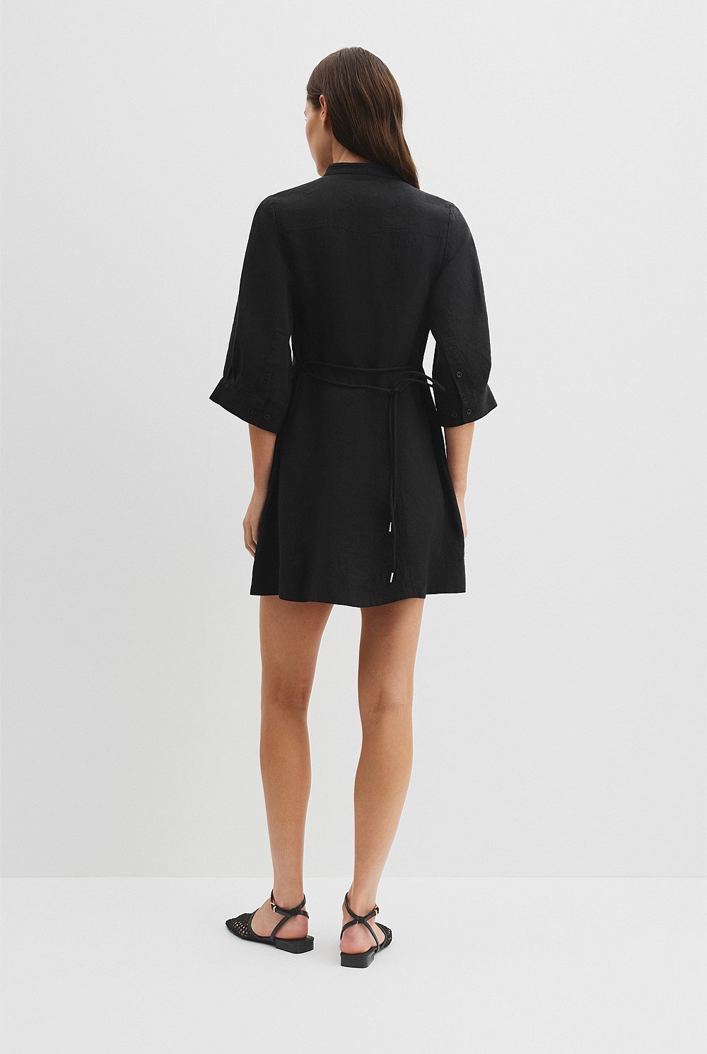 Organically Grown Linen Shirt Mini Dress