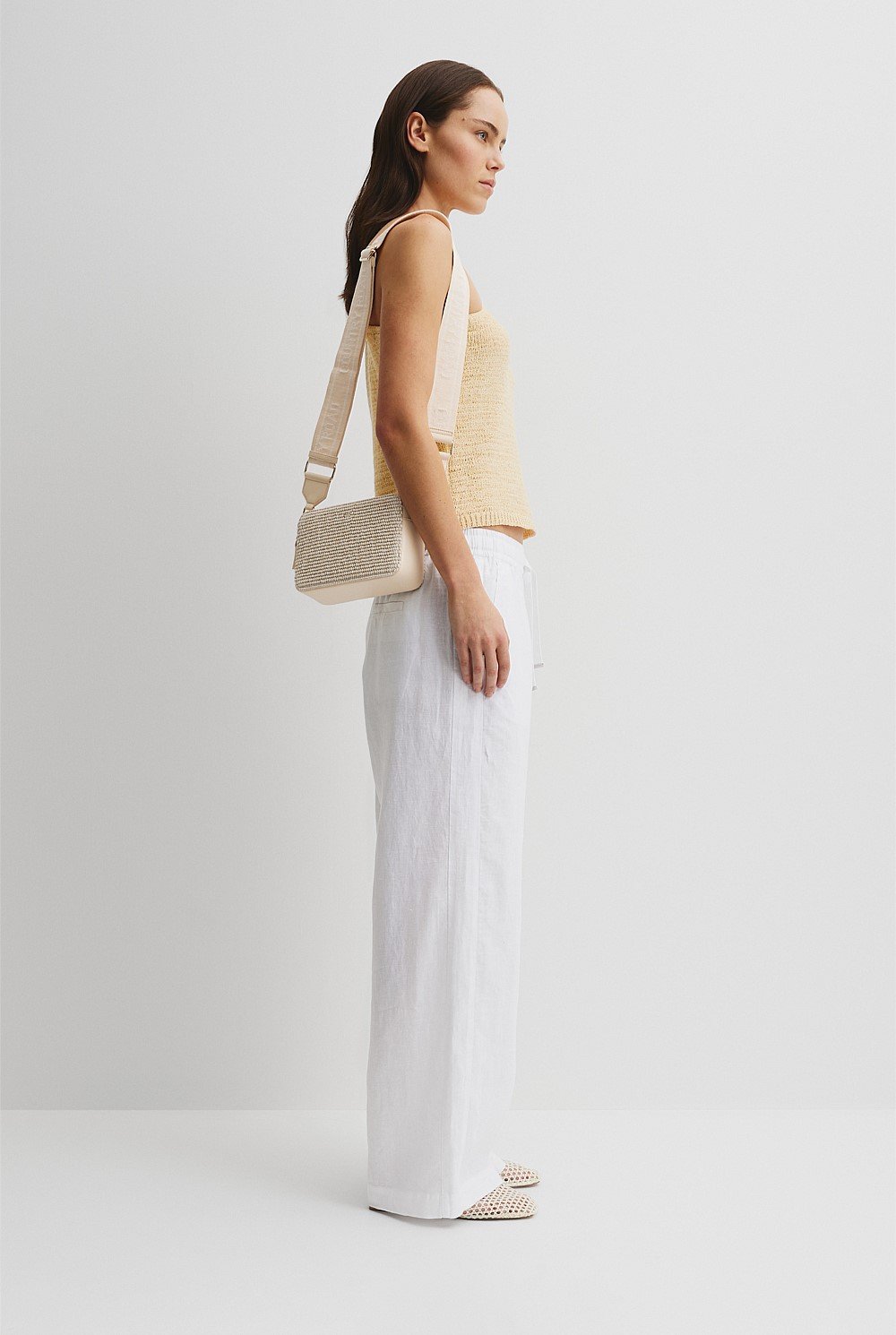 Woven Contrast Camera Bag