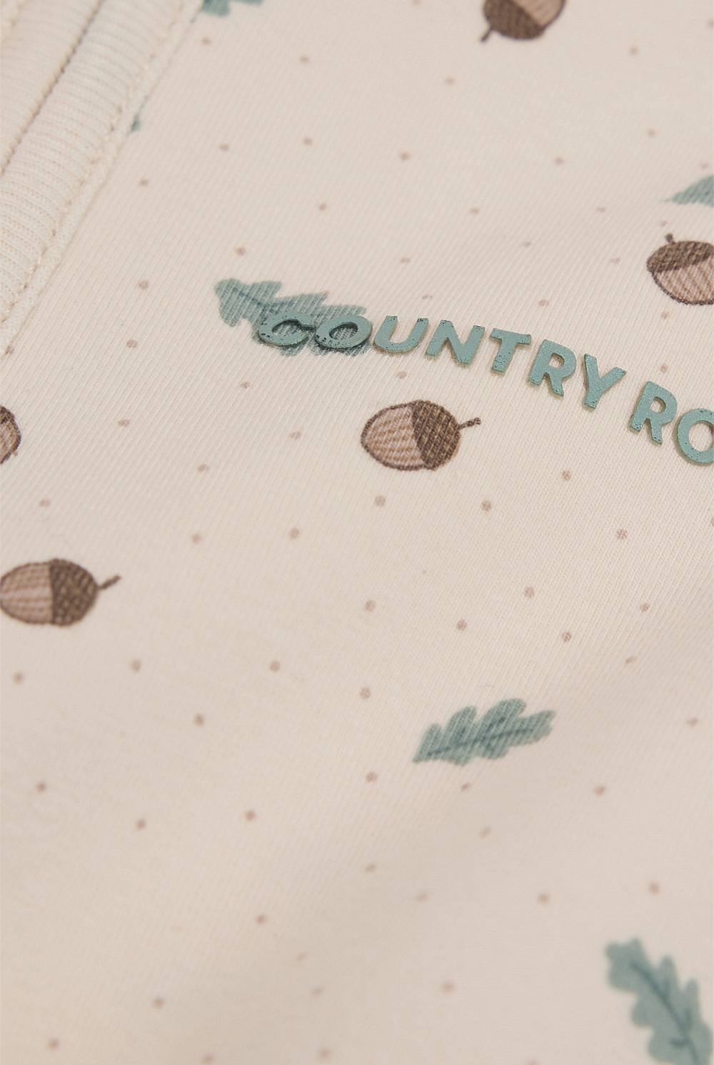 Organically Grown Cotton Acorn Print Jumpsuit