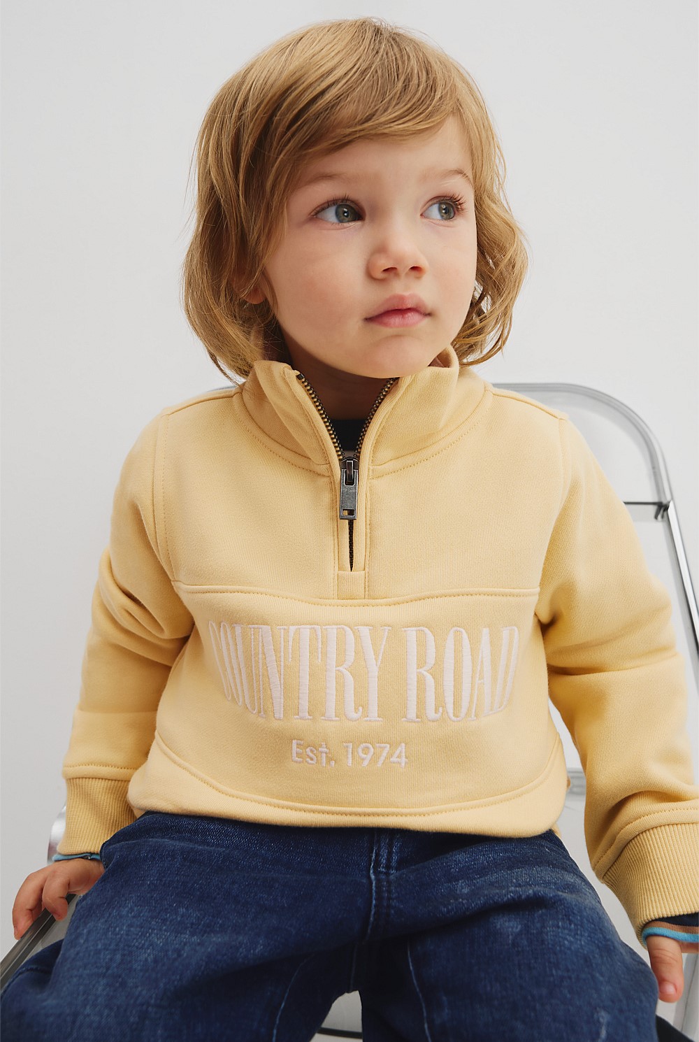 Verified Australian Cotton Heritage Half Zip Sweat