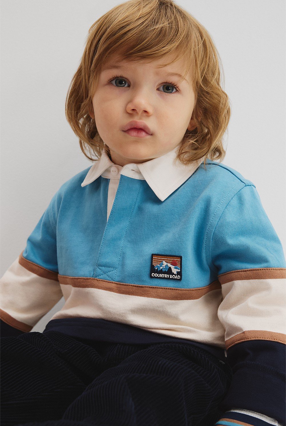 Organically Grown Cotton Block Stripe Rugby