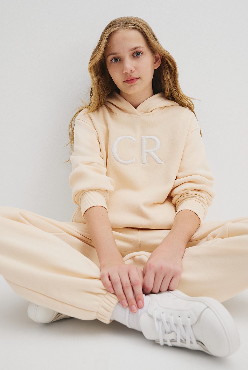 Teen Australian Cotton CR Logo Hooded Sweat