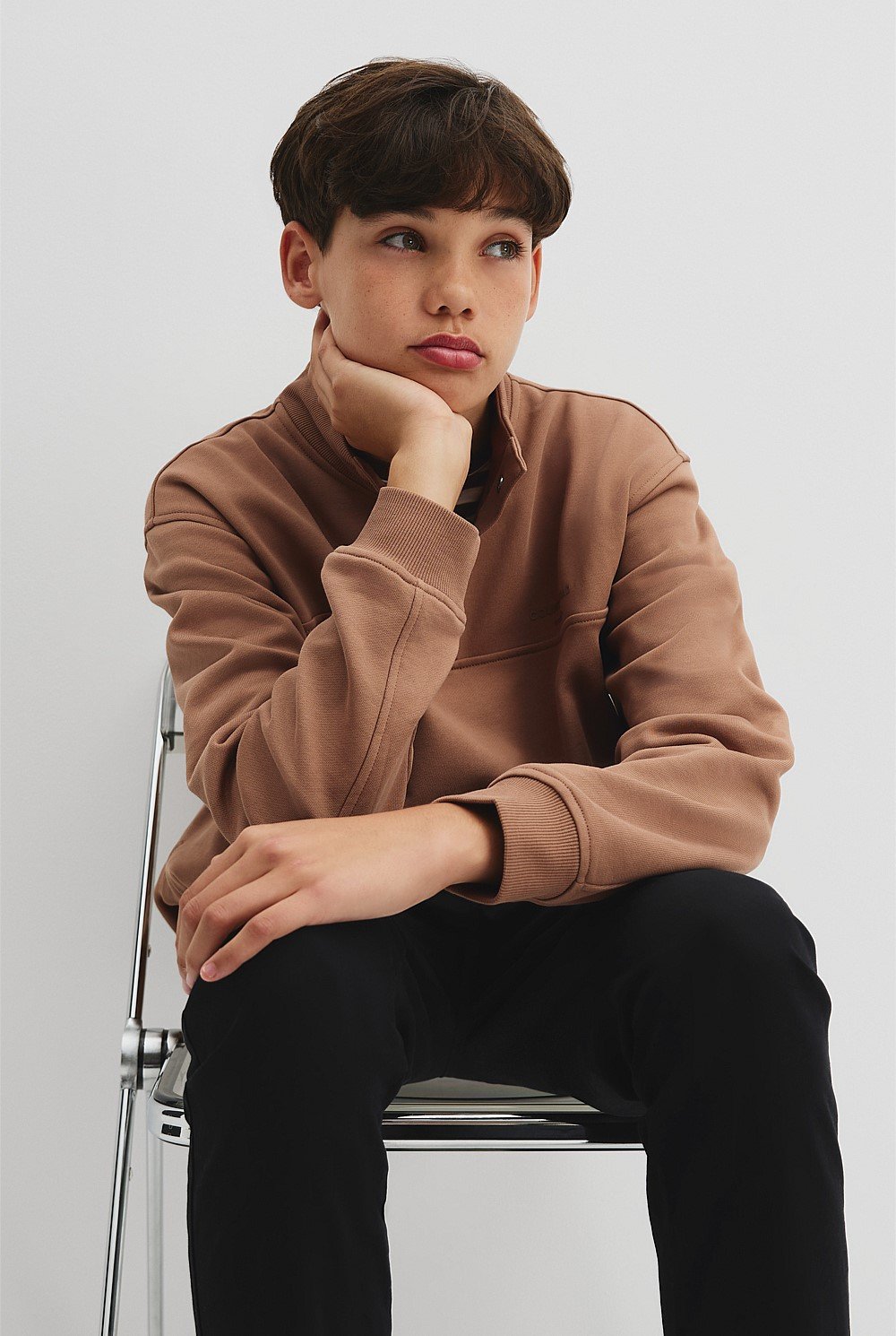 Teen Placket Detail Sweat