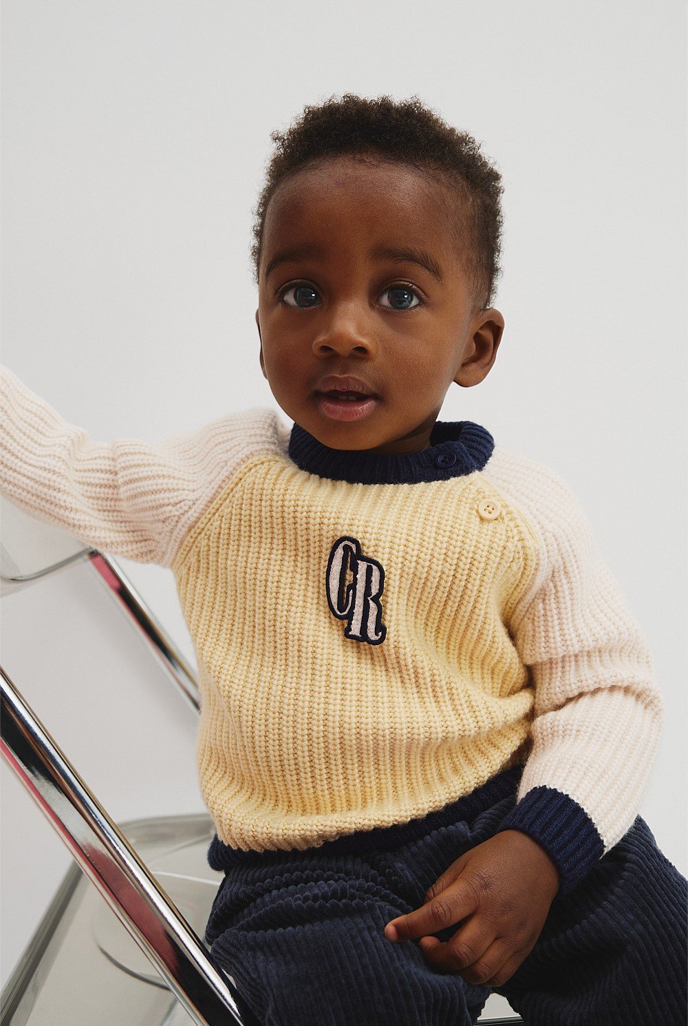 Colour Block Logo Knit