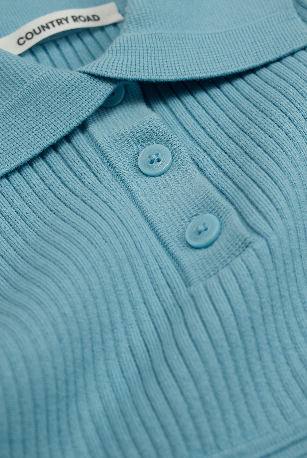 Organically Grown Cotton Blend Collared Knit Dress