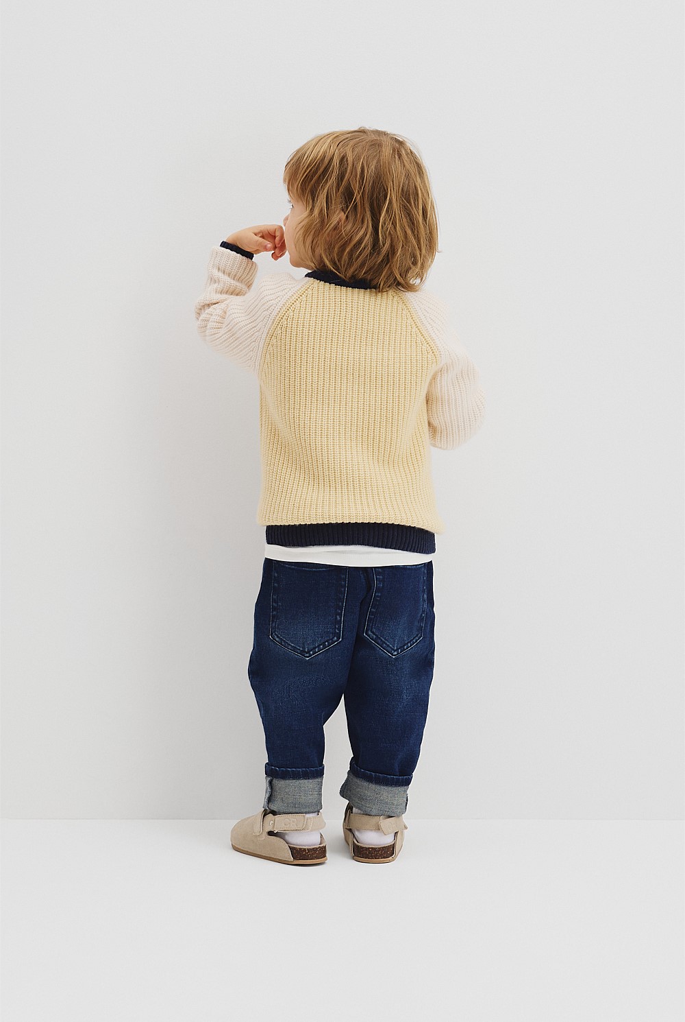 Colour Block Logo Knit