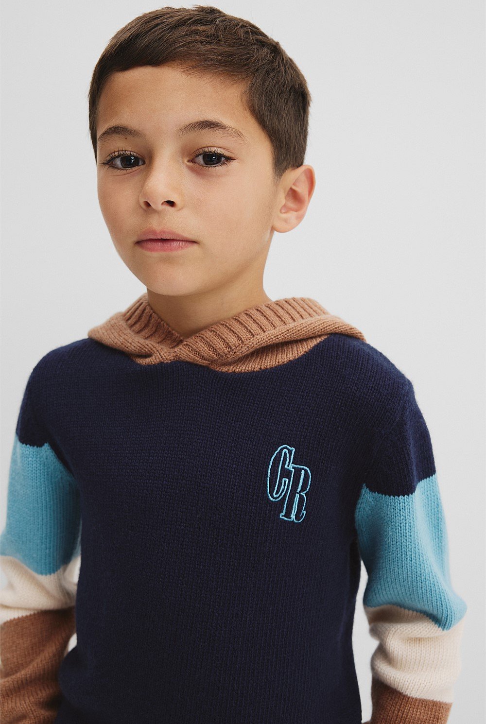 Stripe Hooded Knit
