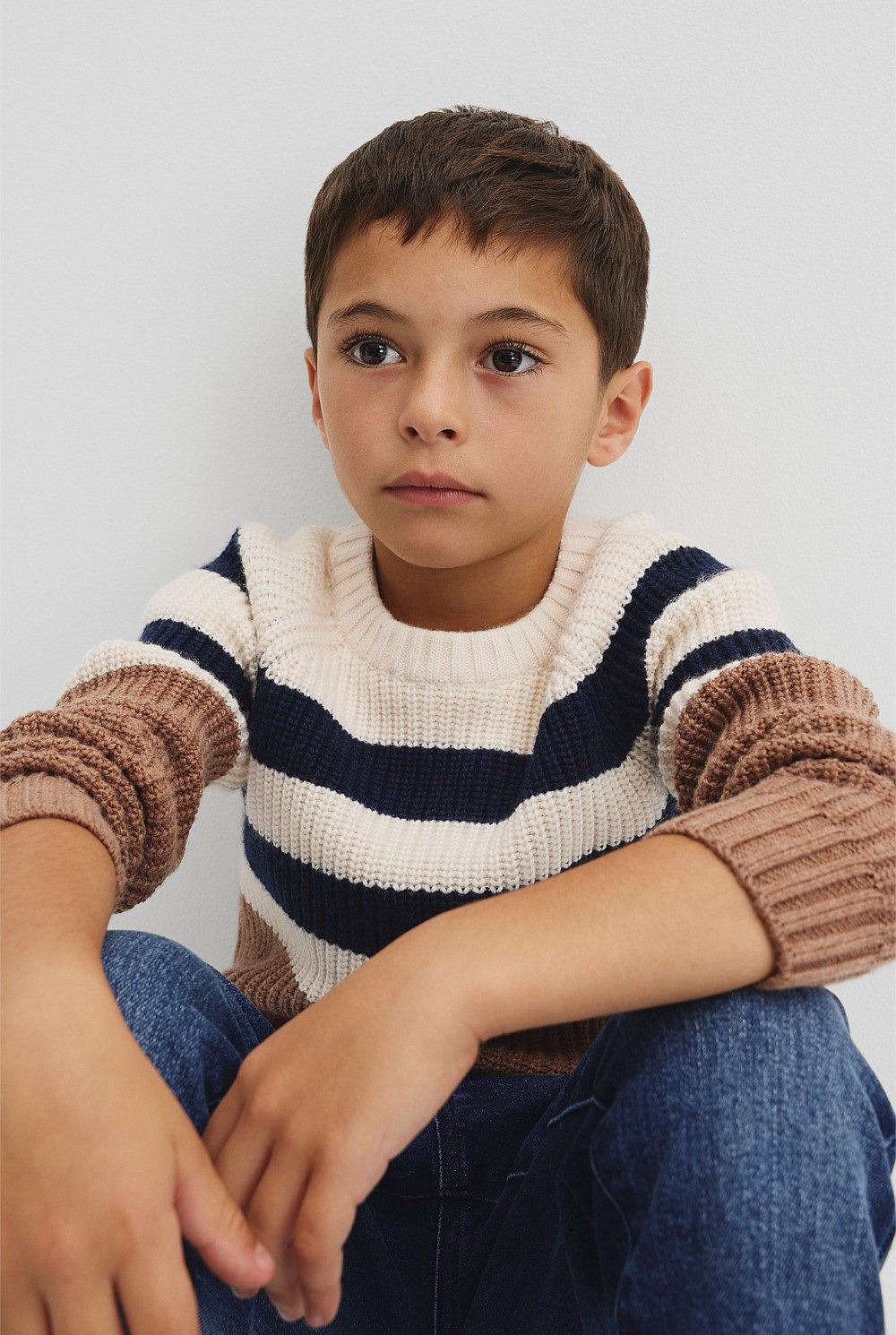 Contrast Stripe Knit