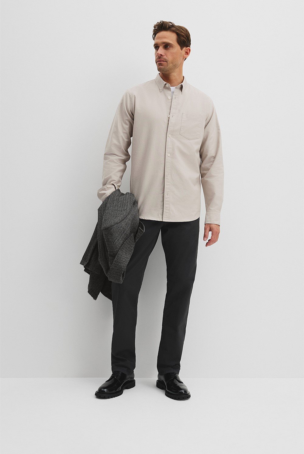 Regular Fit Australian Good Earth Cotton Oxford Shirt