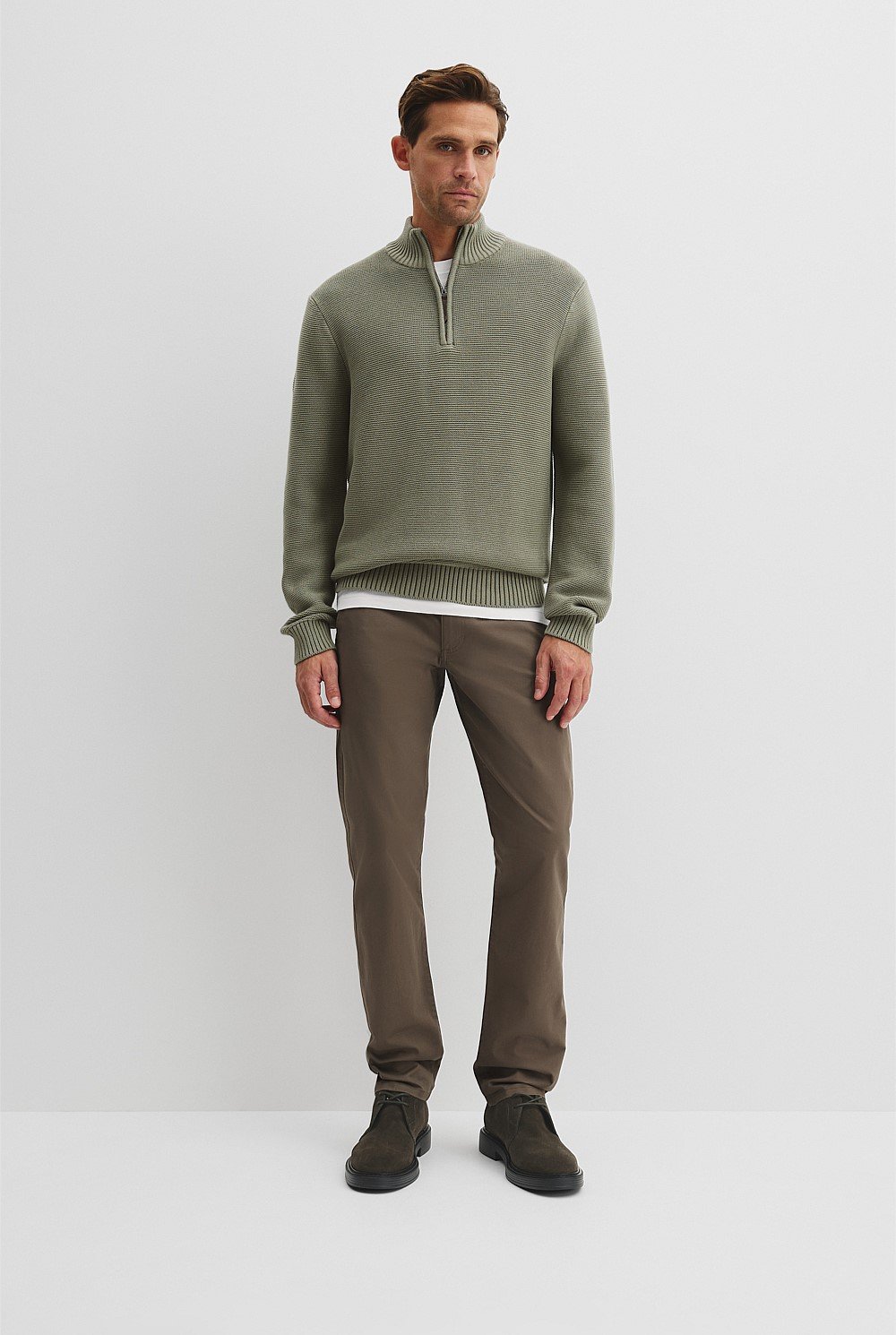 Australian Cotton Half Zip Knit