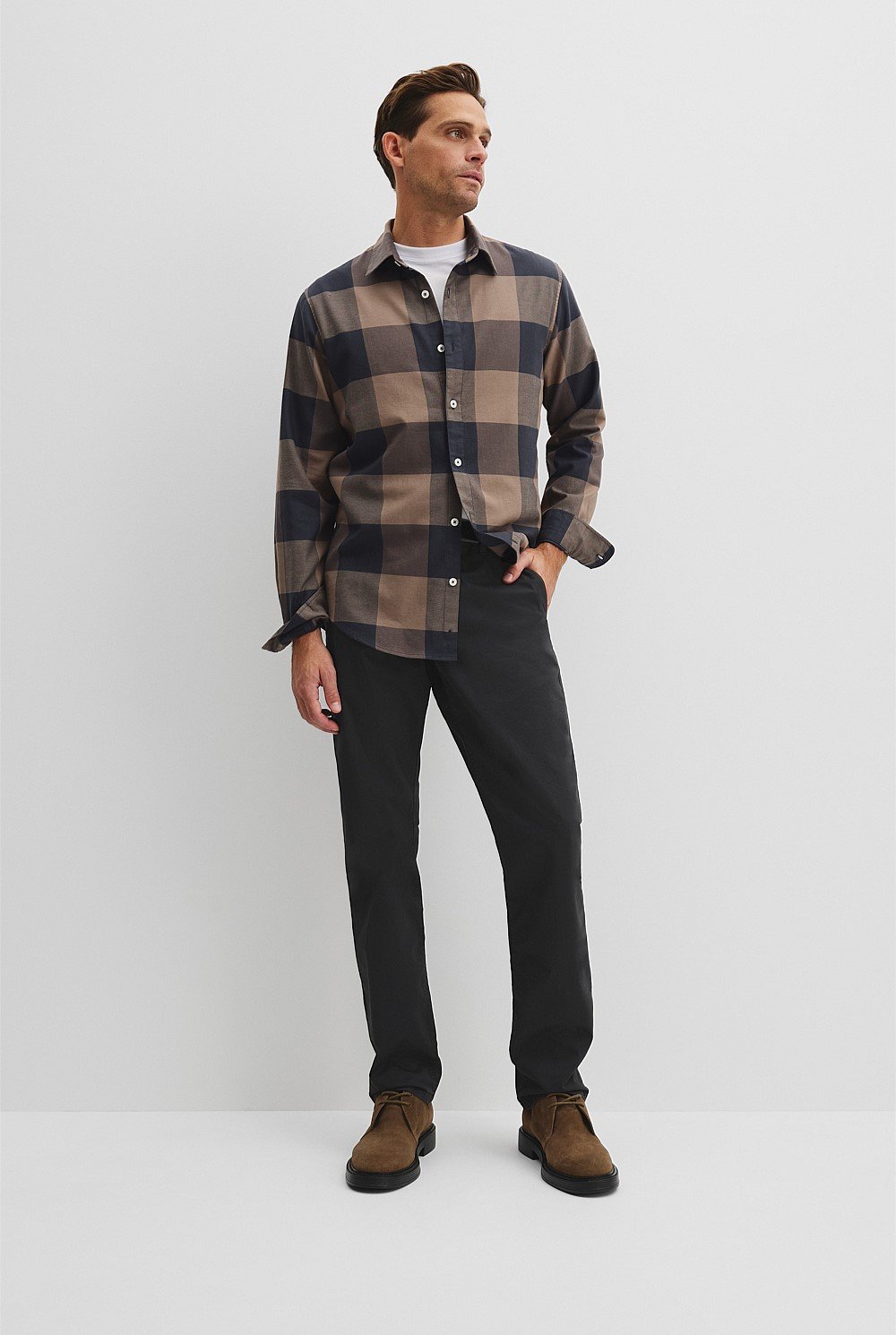 Regular Fit Australian Good Earth Cotton Flannel Shirt