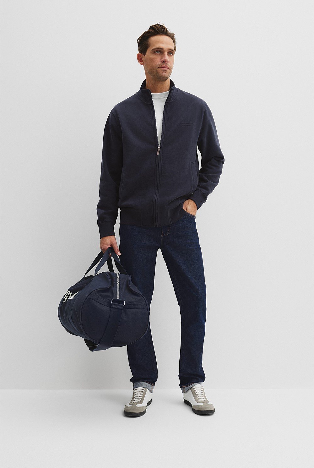 Relaxed Zip Through Sweat