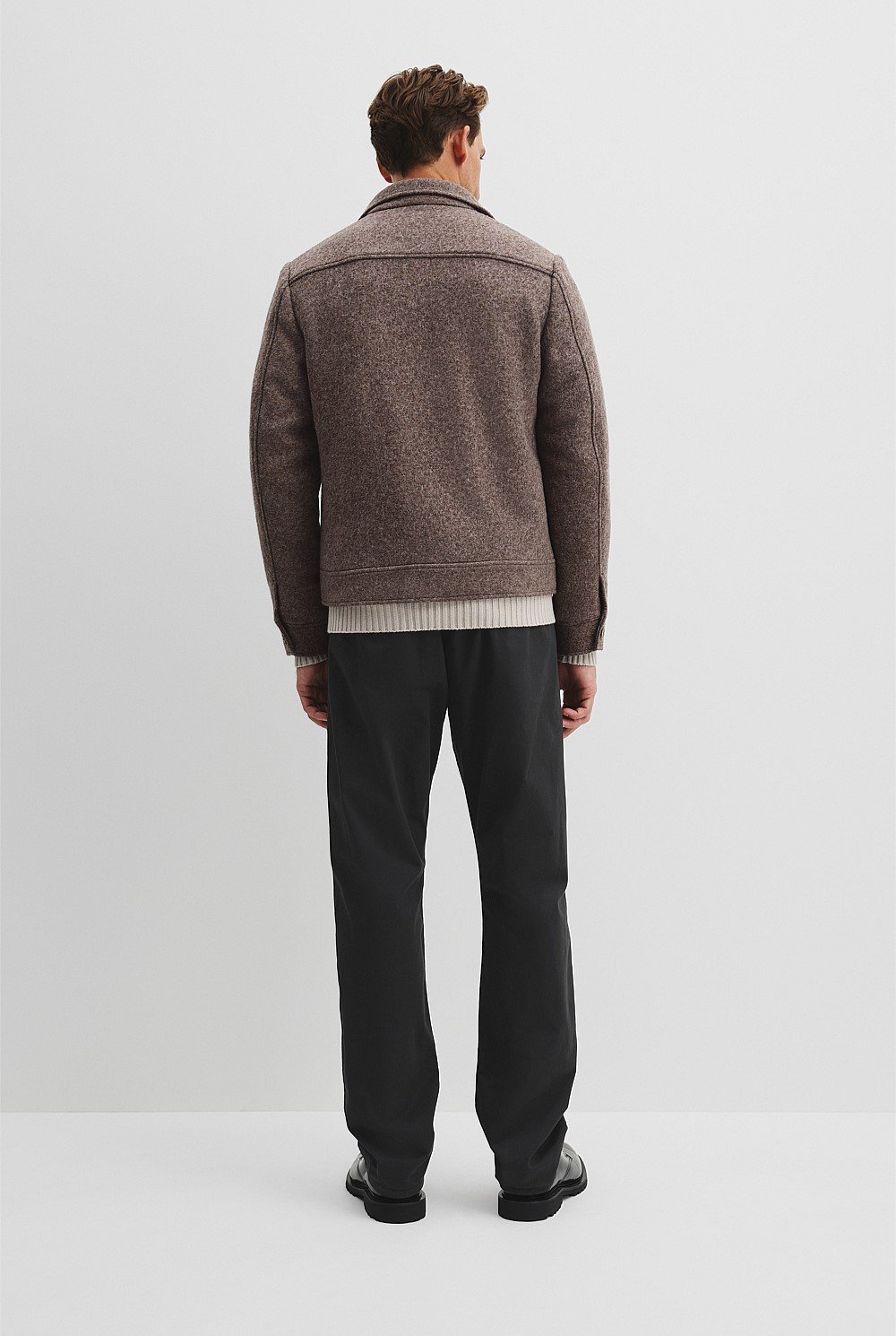 Textured Button Through Jacket