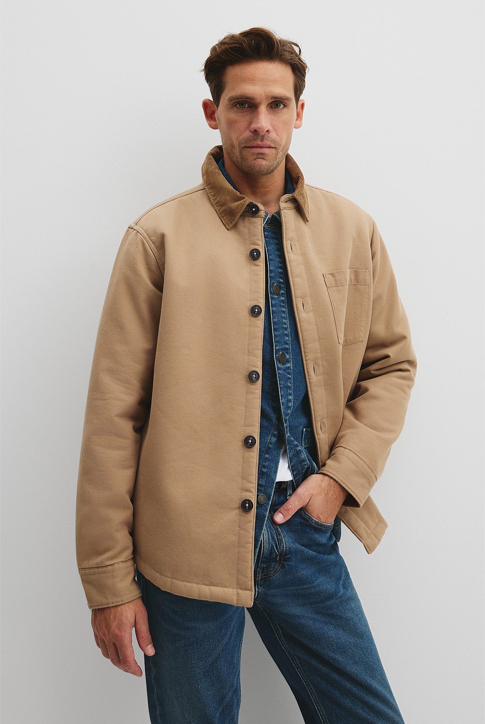 Textured Sherpa Overshirt