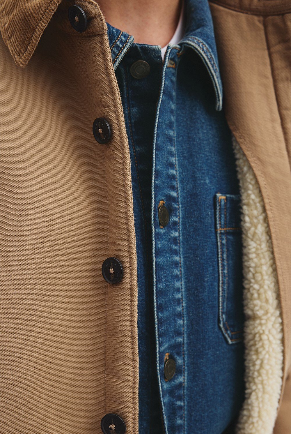 Textured Sherpa Overshirt