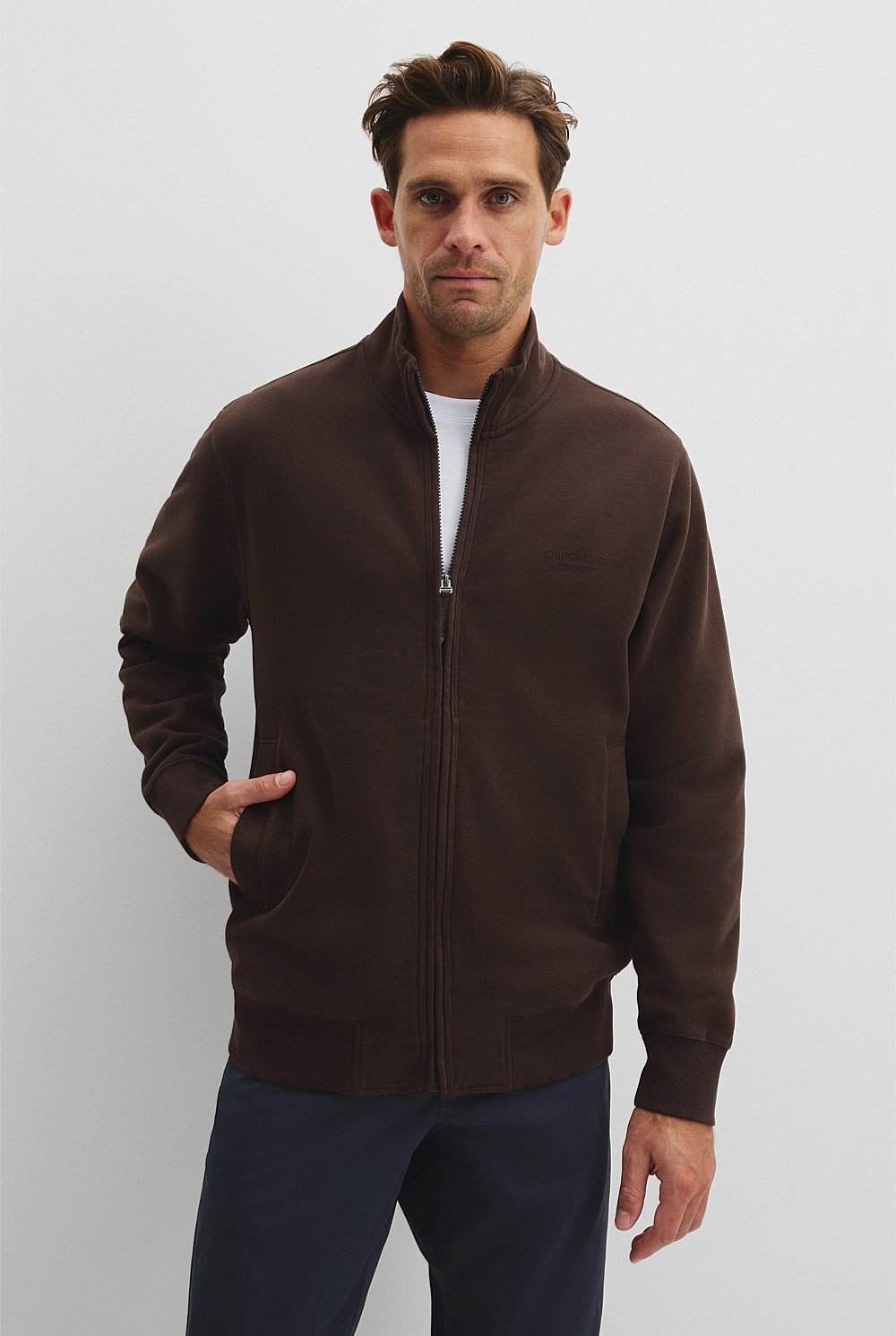 Relaxed Zip Through Sweat