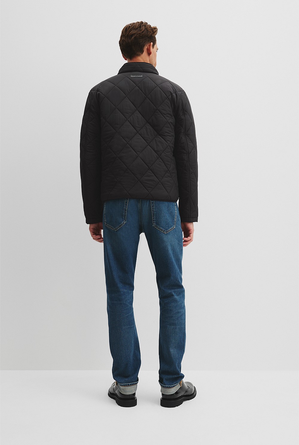 Recycled Polyester Funnel Neck Quilted Jacket