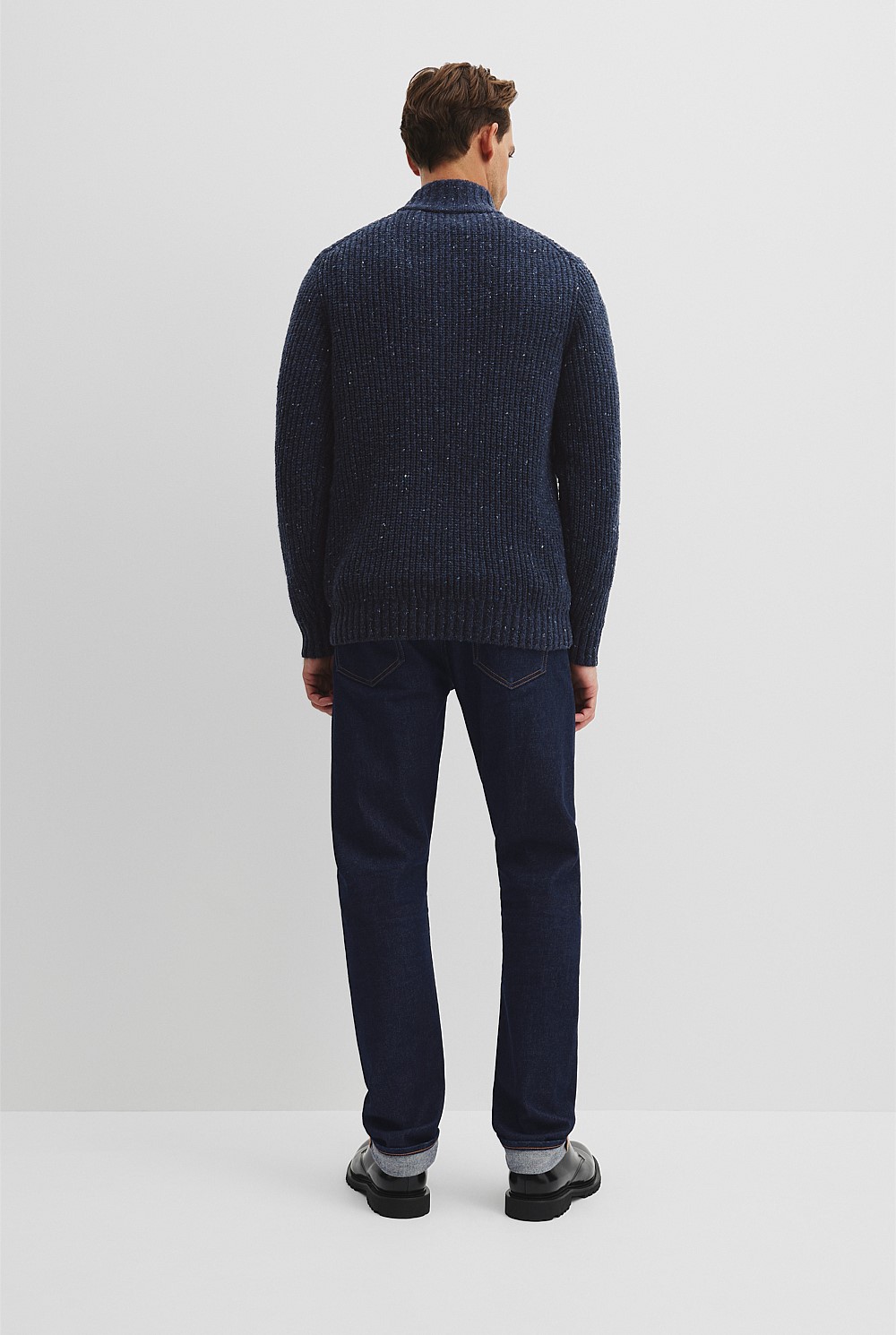Merino Nep Half Zip Knit