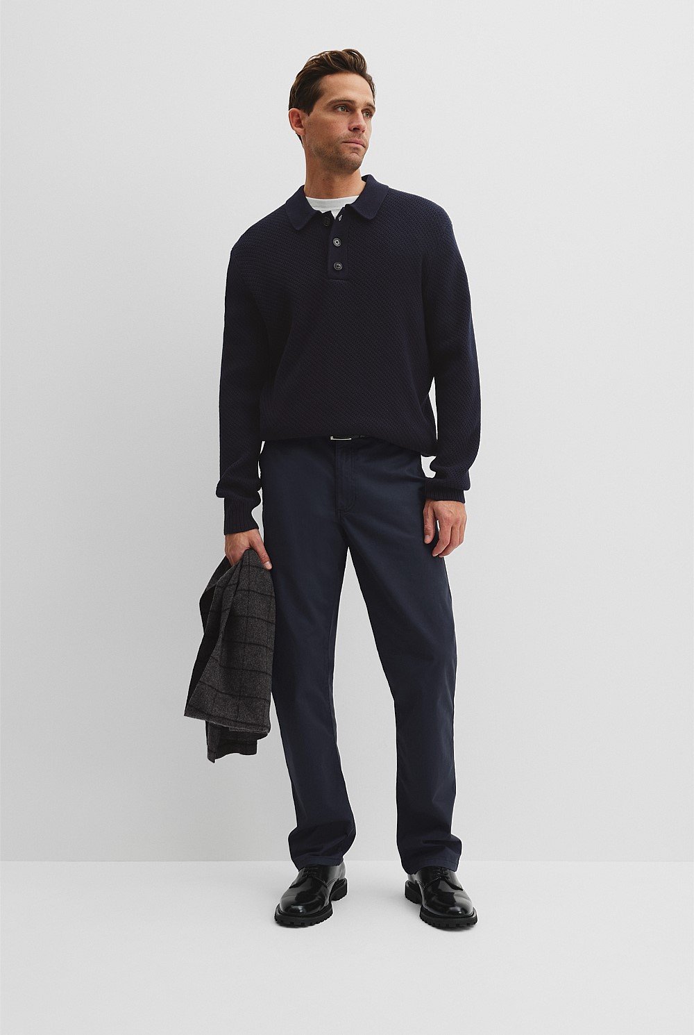 Australian Cotton Blend Chunky Collar Pullover
