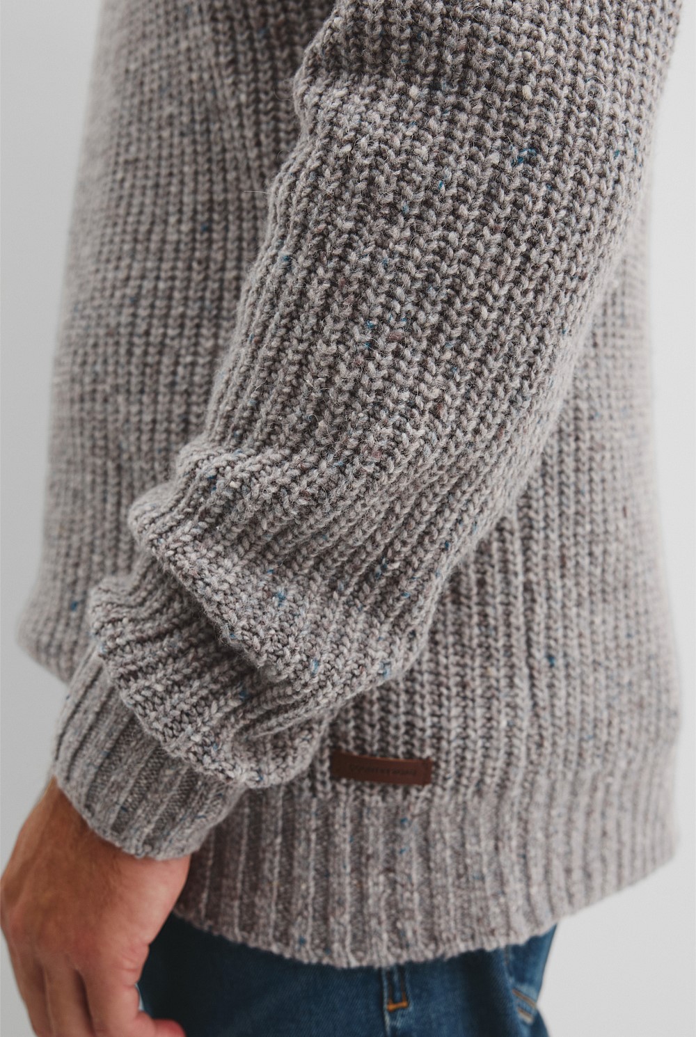 Merino Nep Crew Knit