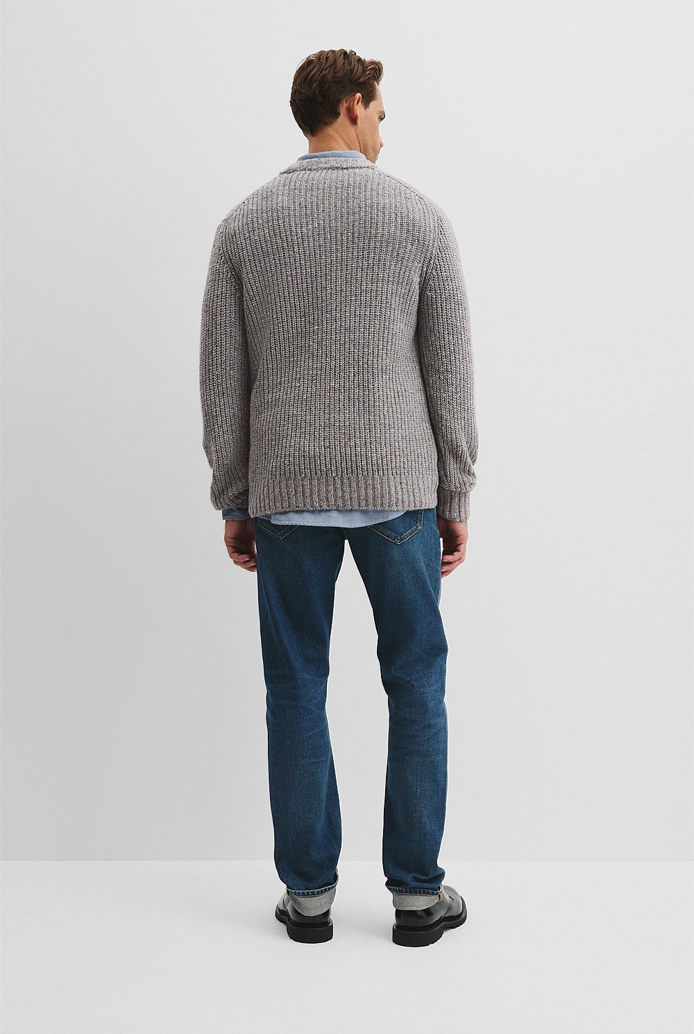 Merino Nep Crew Knit
