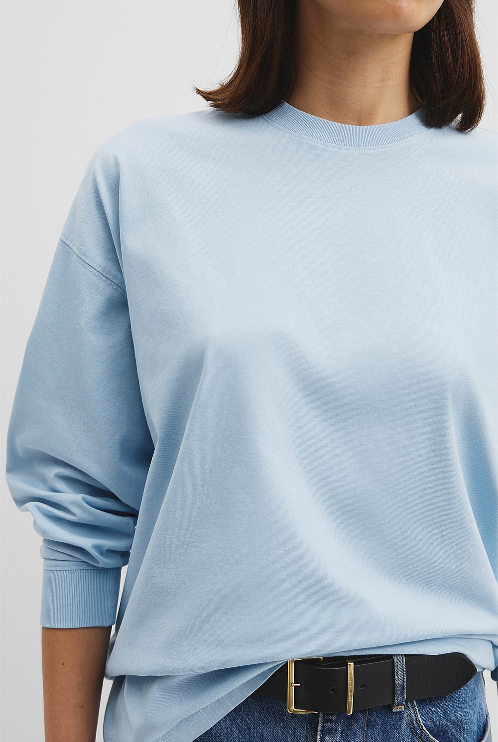 Australian Cotton Long Sleeve Relaxed T-Shirt