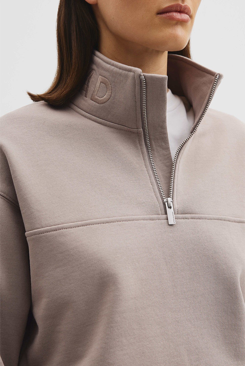 Australian Cotton Logo Half Zip Neck Sweat