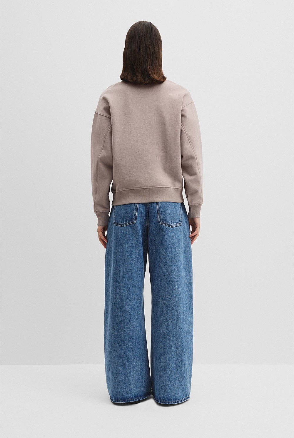 Australian Cotton Logo Half Zip Neck Sweat