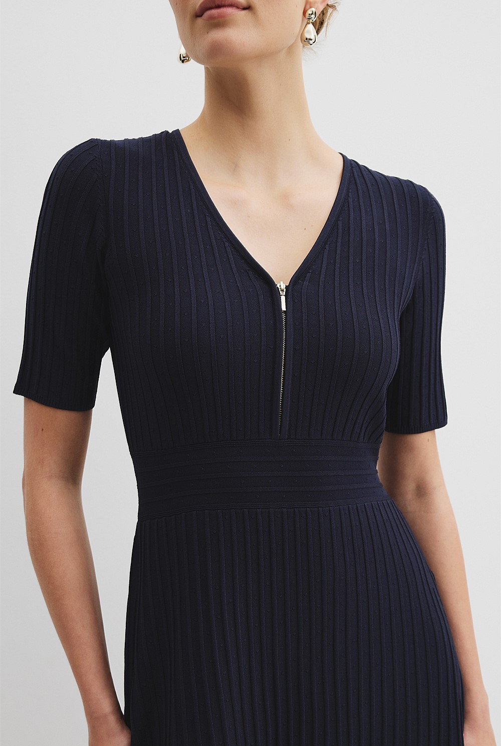 Pointelle Knit Dress