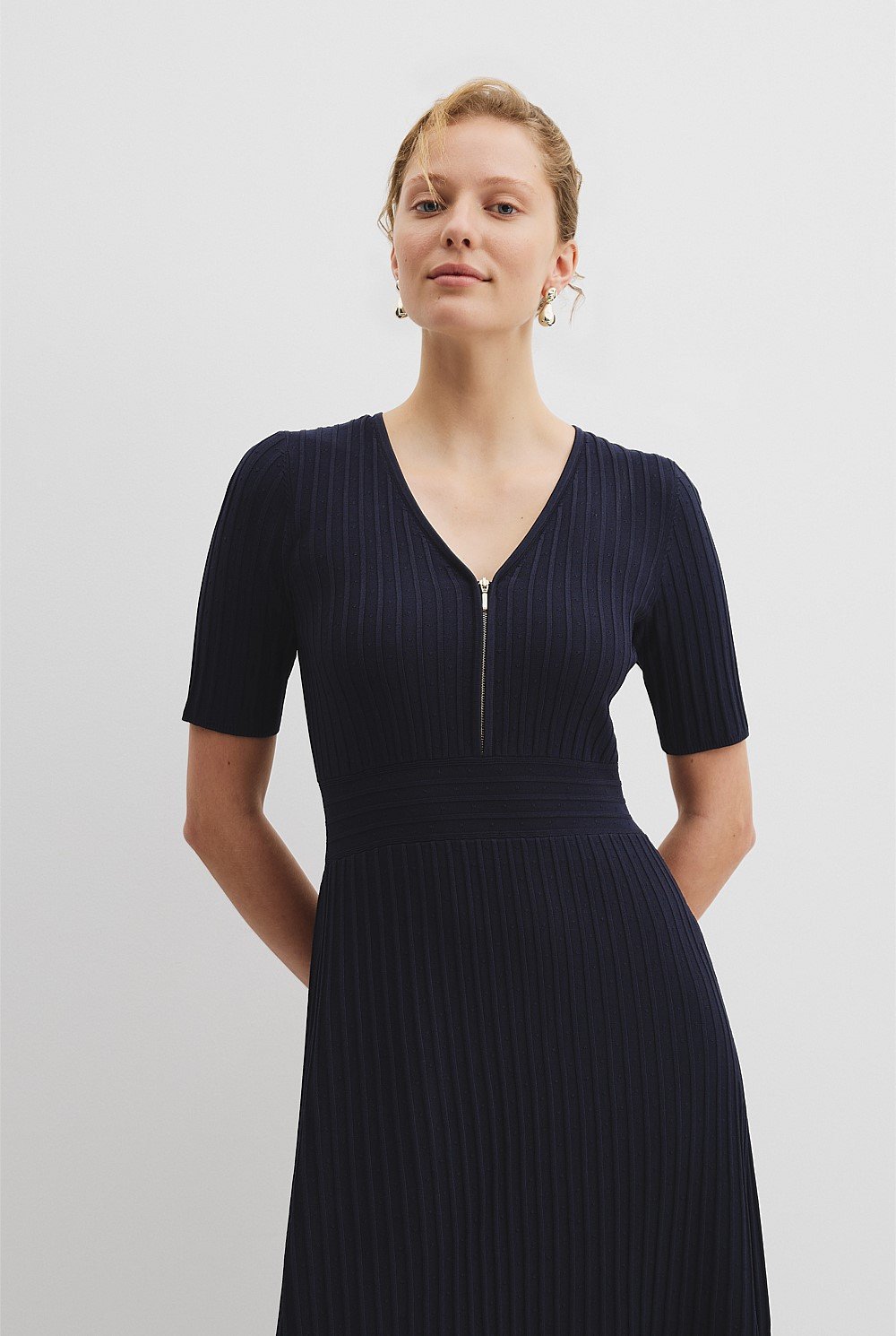 Pointelle Knit Dress